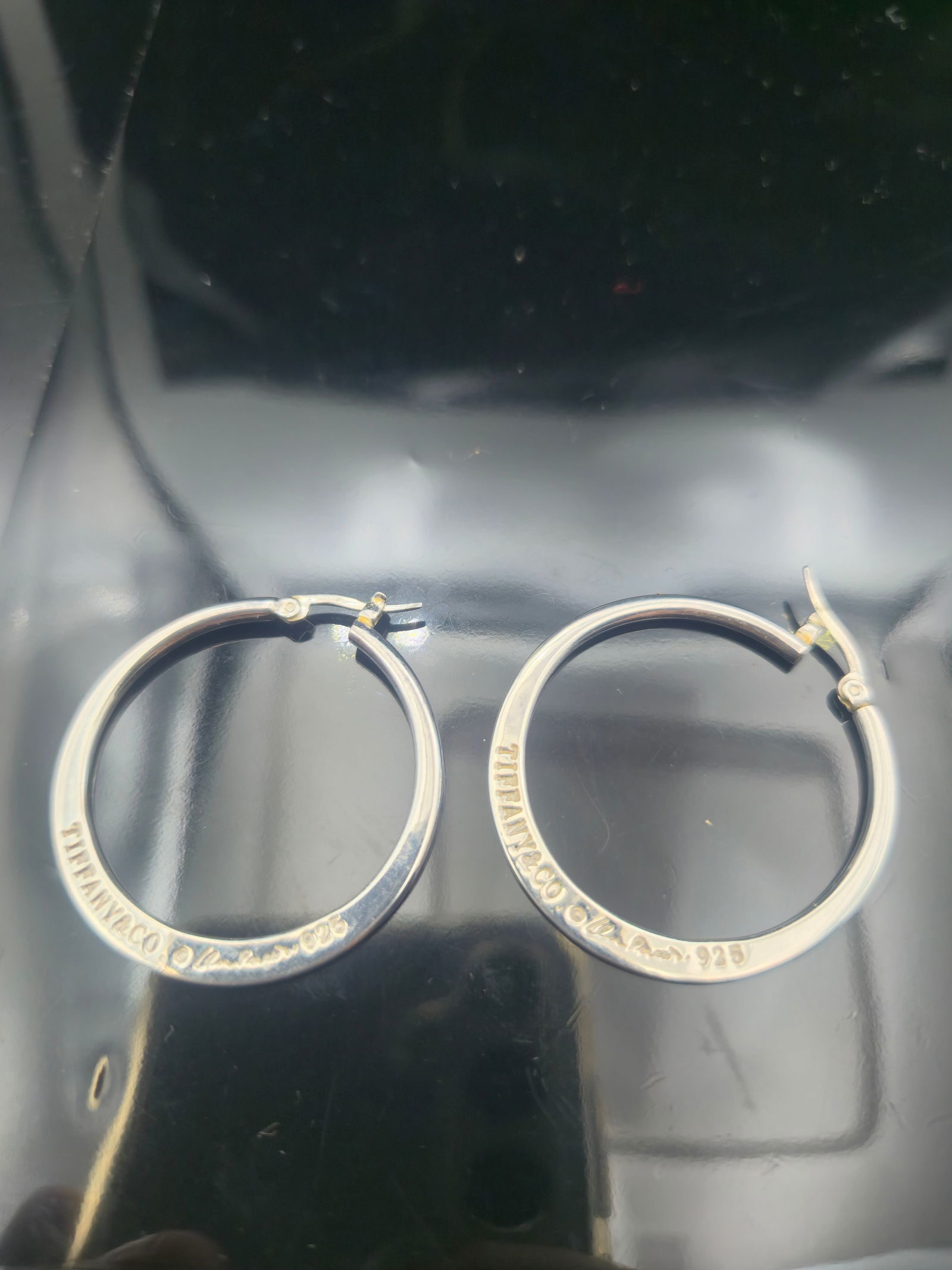 Elsa Peretti for Tiffany & Co. Sterling Silver Hoop Earrings, 2.5", c. 1980s (1 of 6)