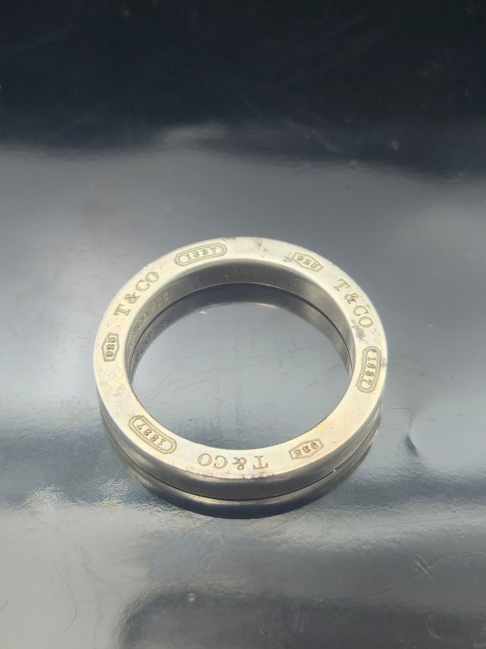 Tiffany & Co. 1837 Collection Sterling Silver Ring, Size 10.25, 7g (1 of 6)