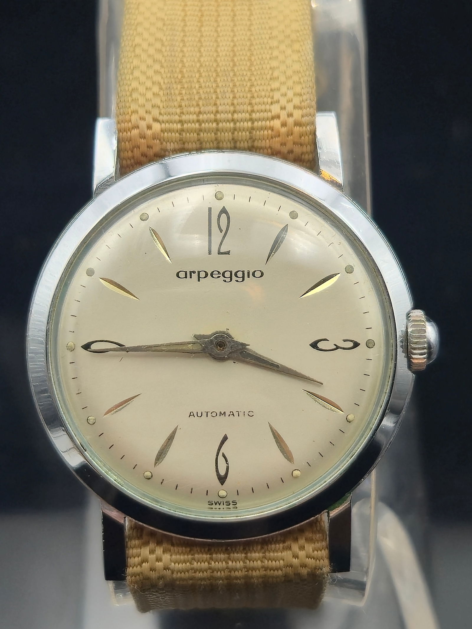 Vintage Arpeggio Swiss Automatic Men’s Watch – 33mm – Mid-Century Design (1 of 10)