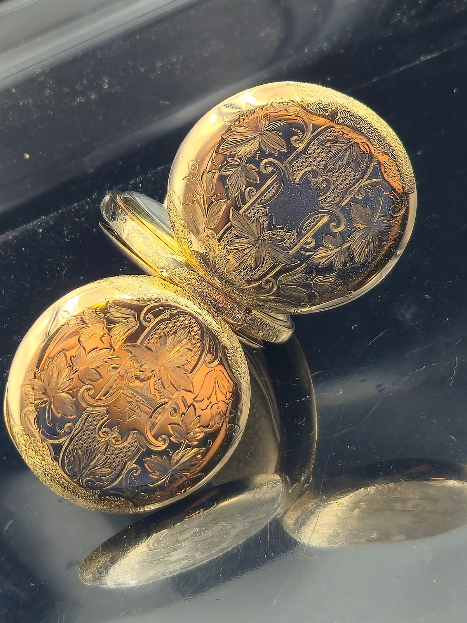 1906 Elgin Grade 290 16s Pocket Watch with Fancy Gilt Dial in Dueber Special Case (1 of 16)