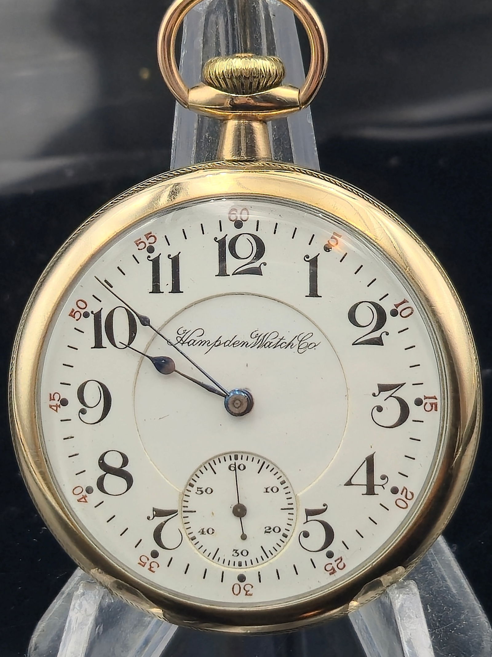 1914 Hampden Grade Chronometer Pocket Watch – 16s 21j – Gold-Filled Case – Running (1 of 9)