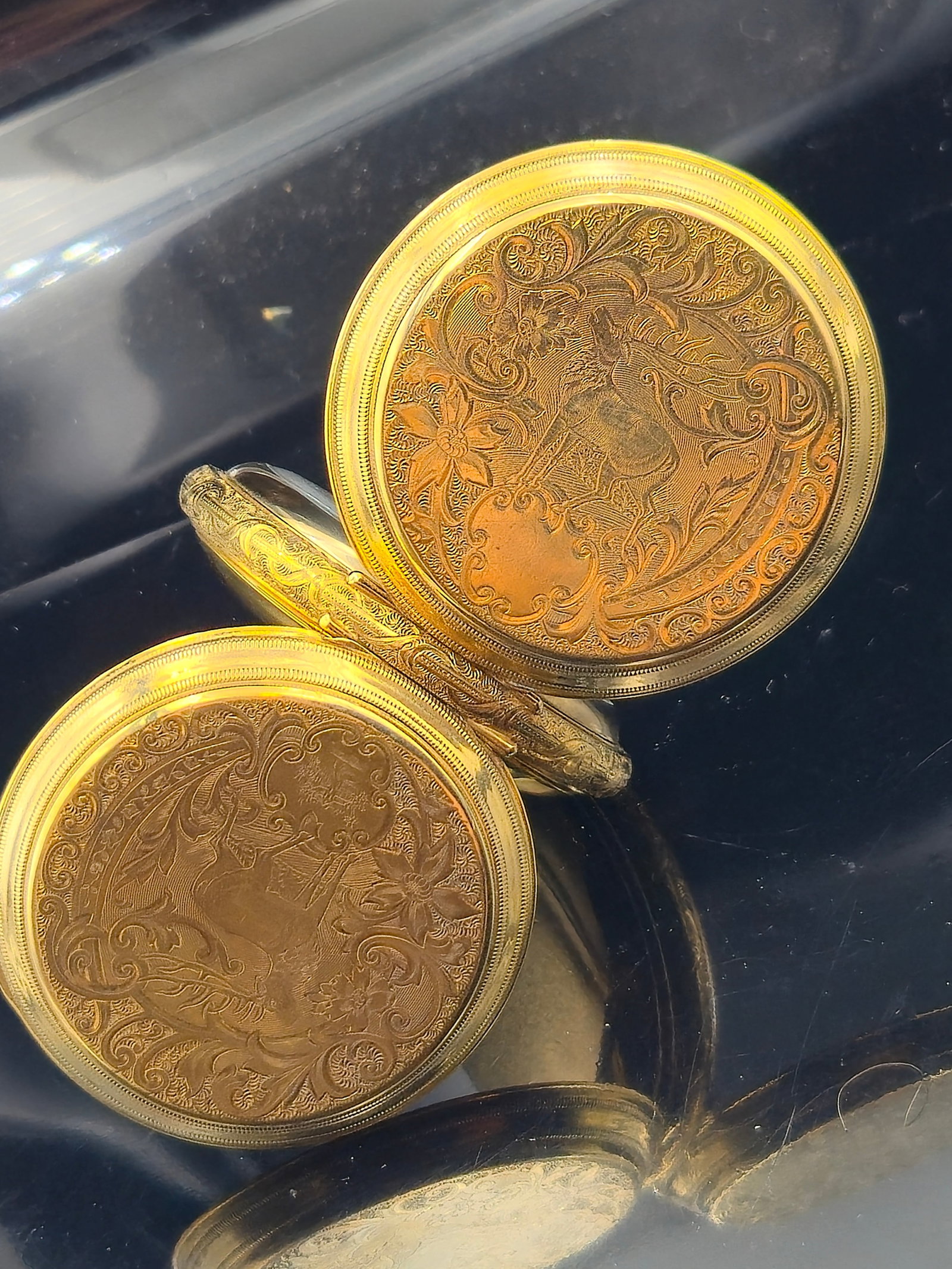 1895 Hampden “Dueber Grand” 18s 17j Pocket Watch – Fancy Gold-Filled Hunter Case, Running (1 of 13)