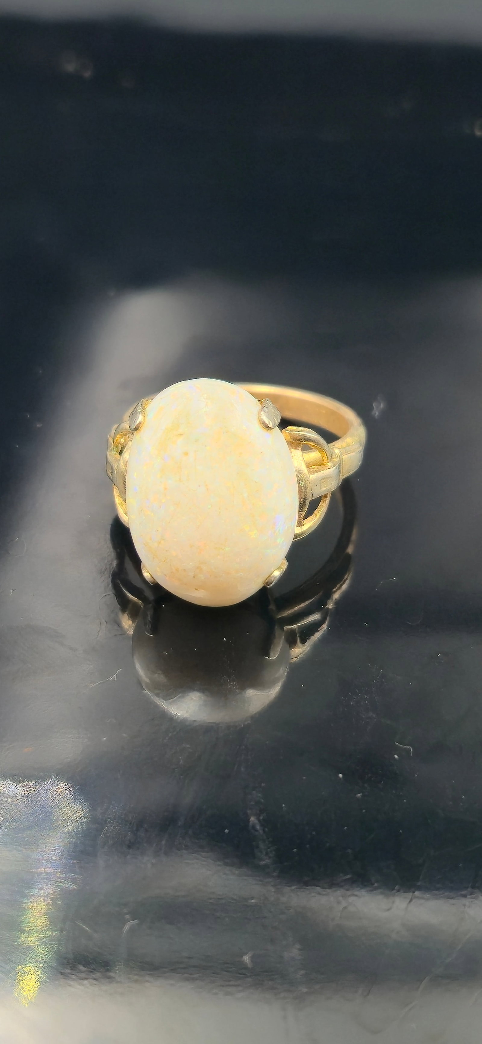 Vintage McGrath-Hamin 10K RGP Triplet Opal Ring Sz 7 4.2g (1 of 8)