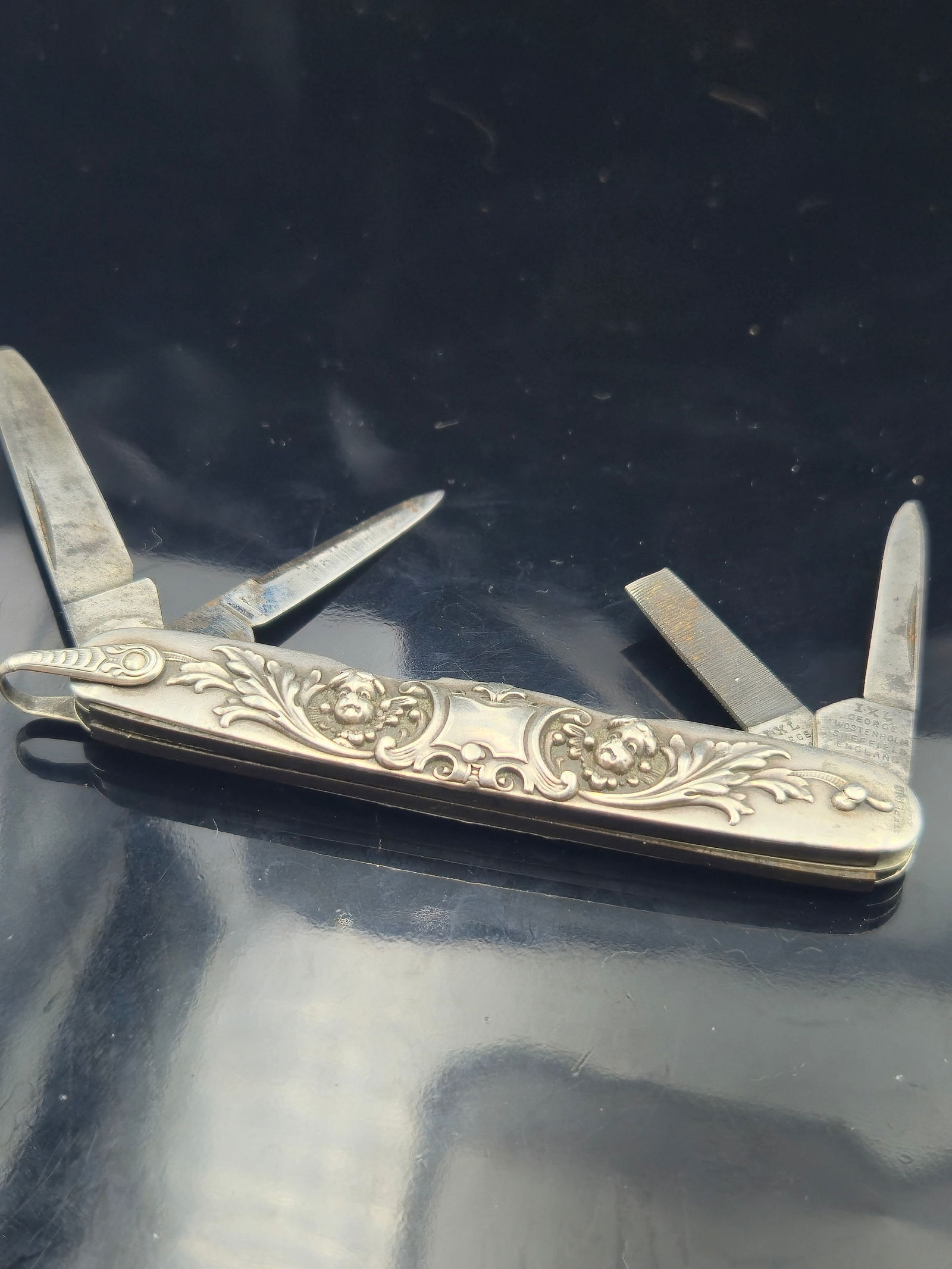 Antique George Wostenholm IXL Sterling Silver Multi-Blade Pocket Knife – 28.6g (1 of 8)