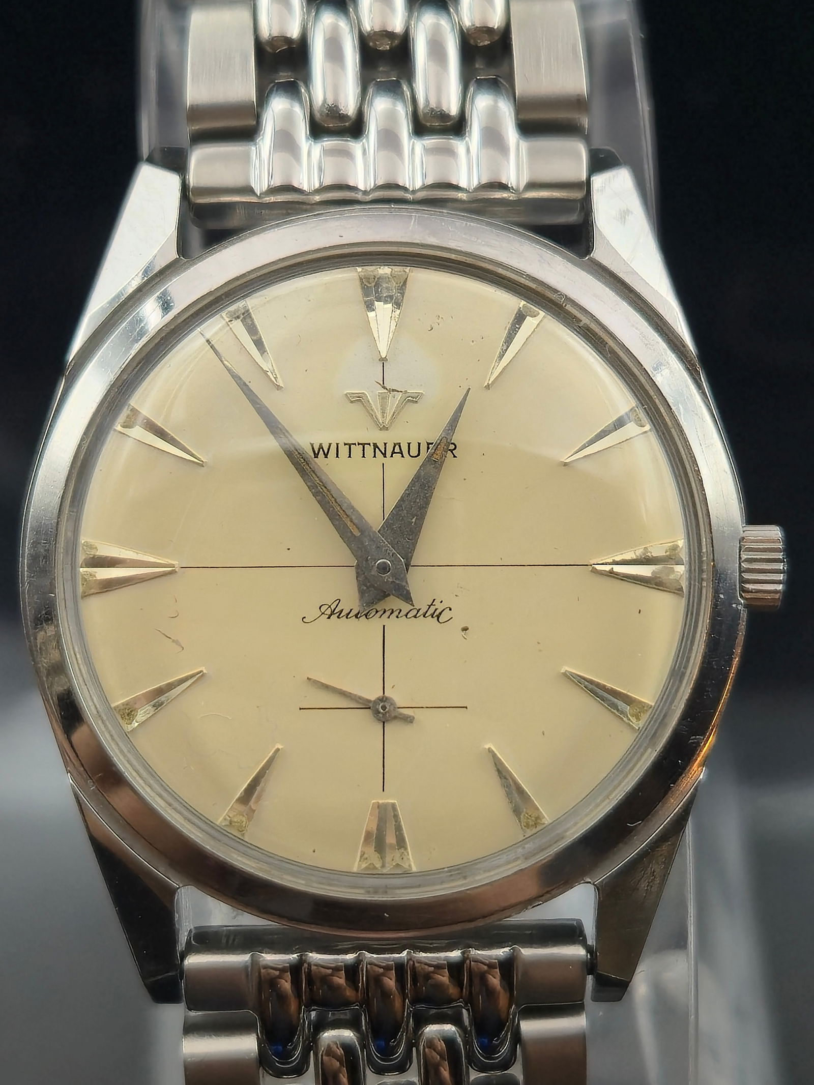 Wittnauer Automatic Stainless Steel 1960s Wristwatch w/ Bracelet (1 of 7)