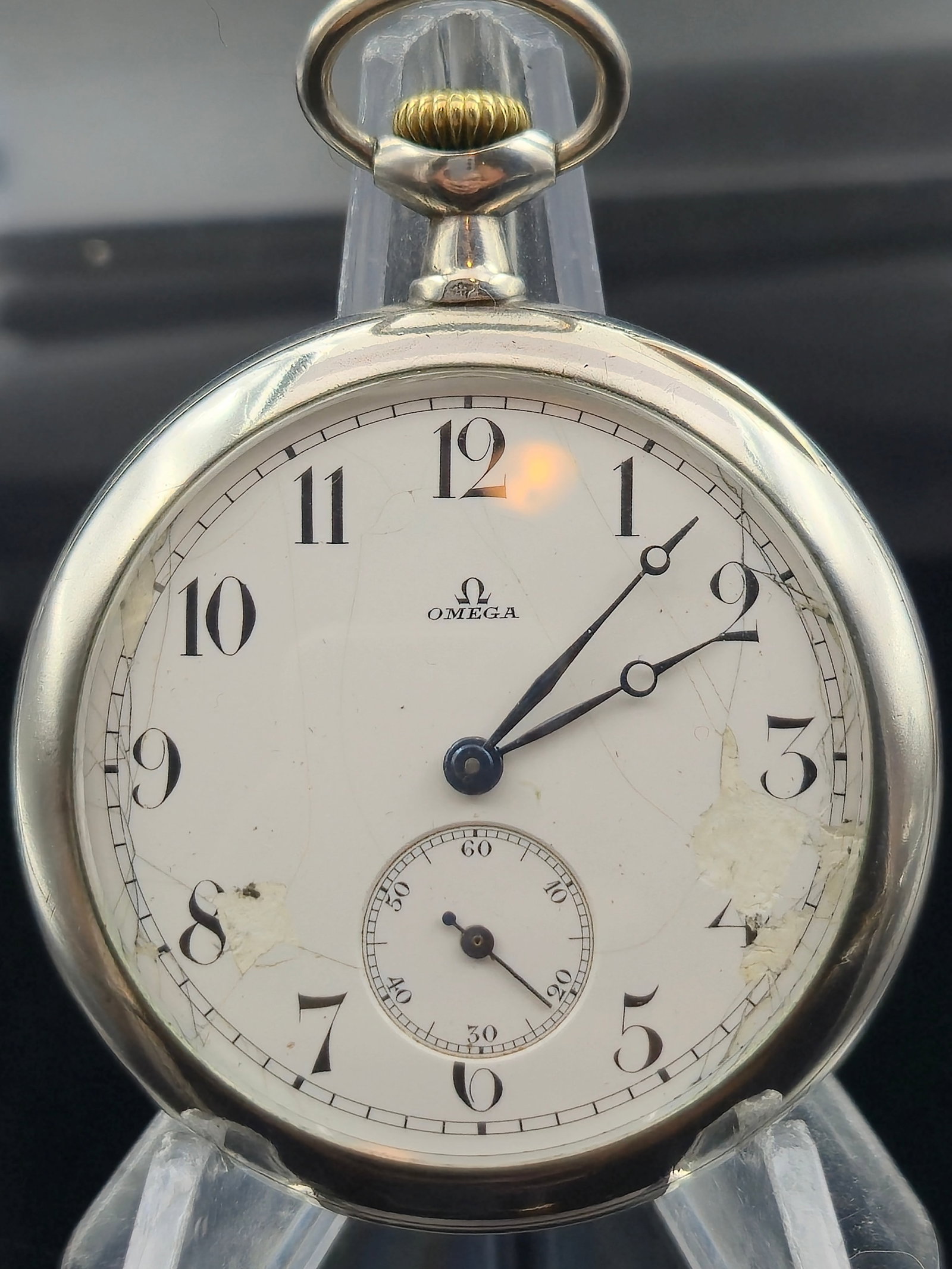 c.1915 Omega Pocket Watch, Grand Prix Paris 1900, Silver (1 of 9)