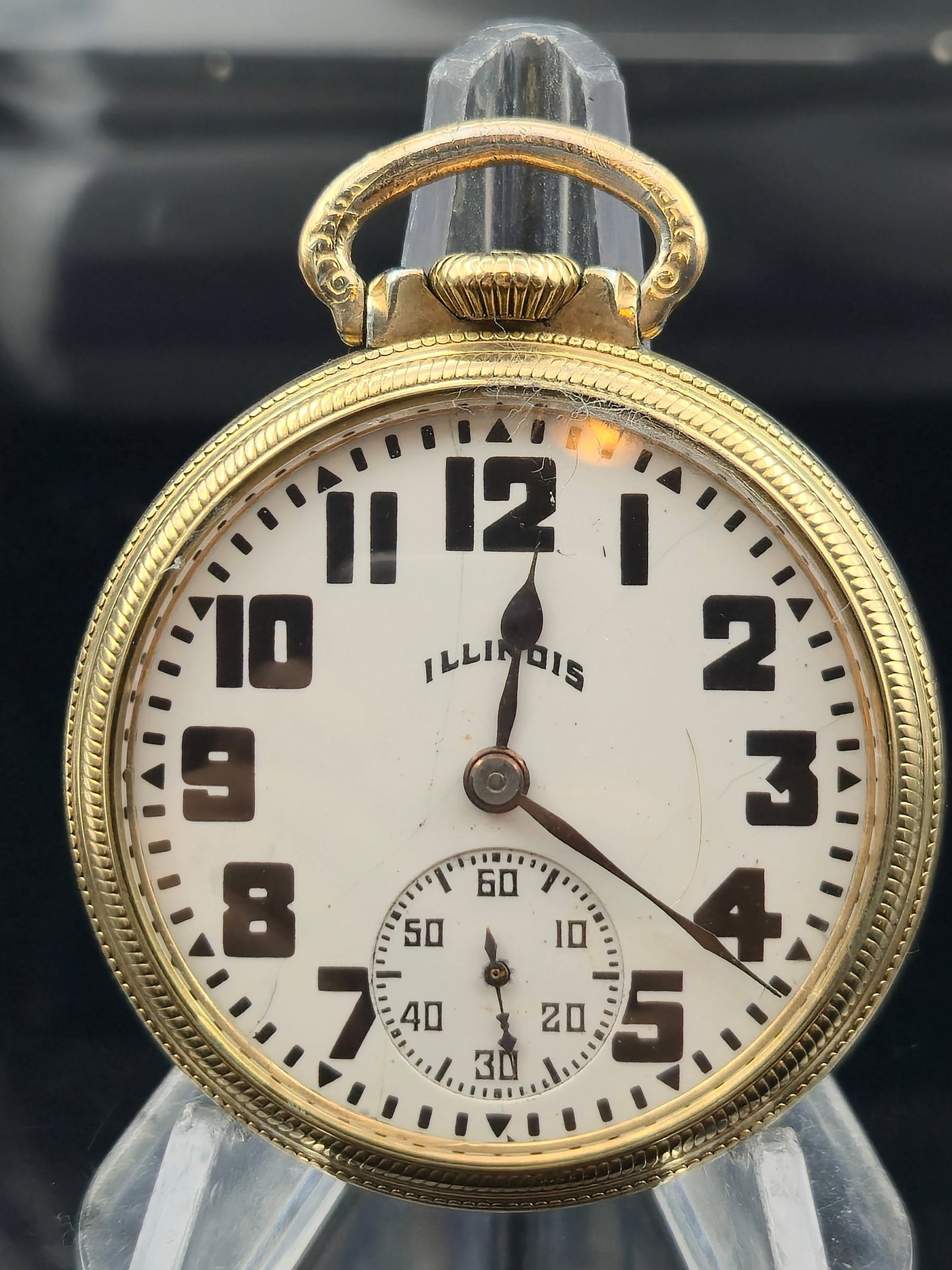 1929 Illinois Grade 707 19J 16s Adj. 3 Pos. Double Roller 10K GF Star Case Pocket Watch (1 of 9)