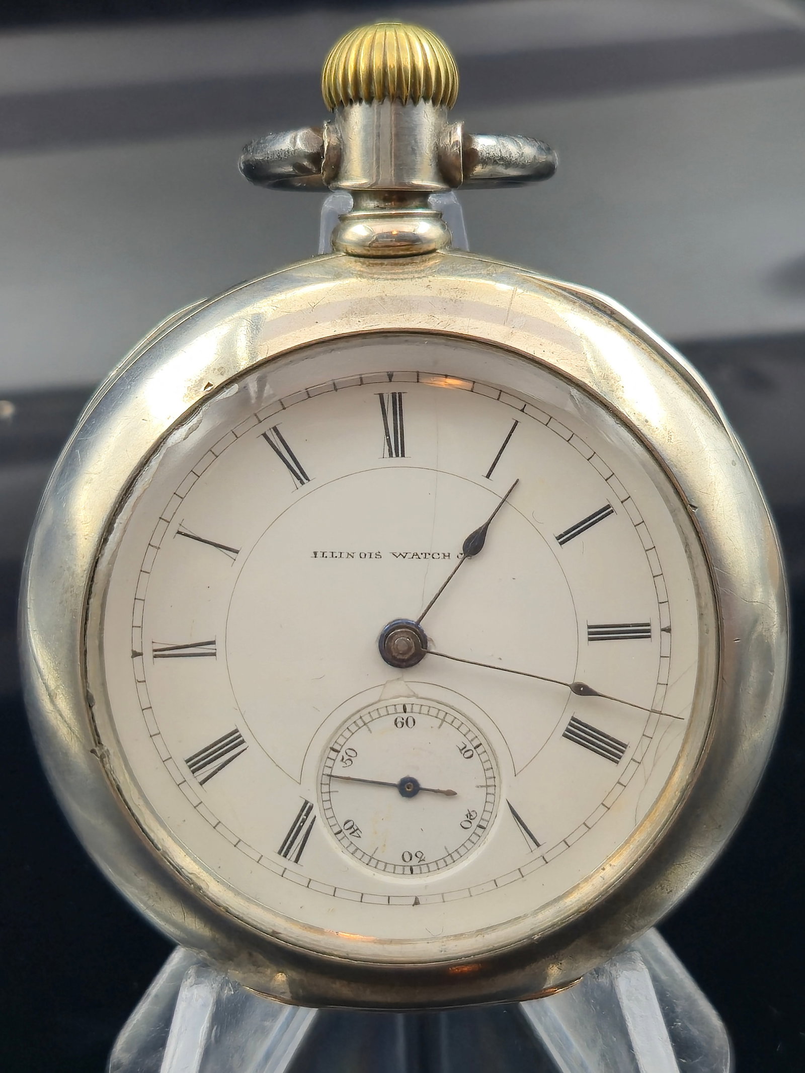 1884 Illinois Grade 3 18s 11J Lever Set Pocket Watch – Coin Silver Dueber Newport Case (4.0 oz) (1 of 11)