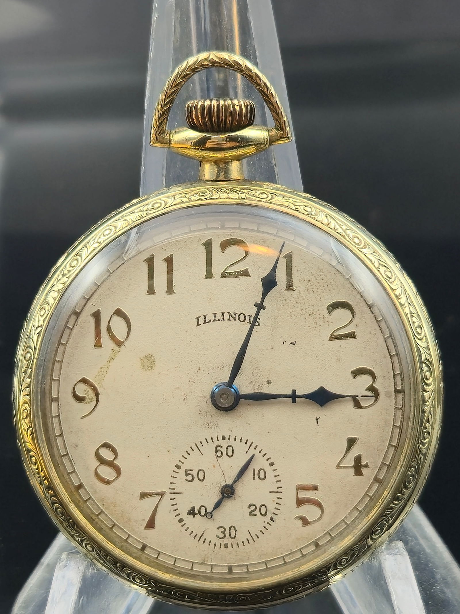 1920 Illinois Grade 405 Autocrat 12s 17j Open-Face Pocket Watch in Gold-Filled Case – Running (1 of 8)