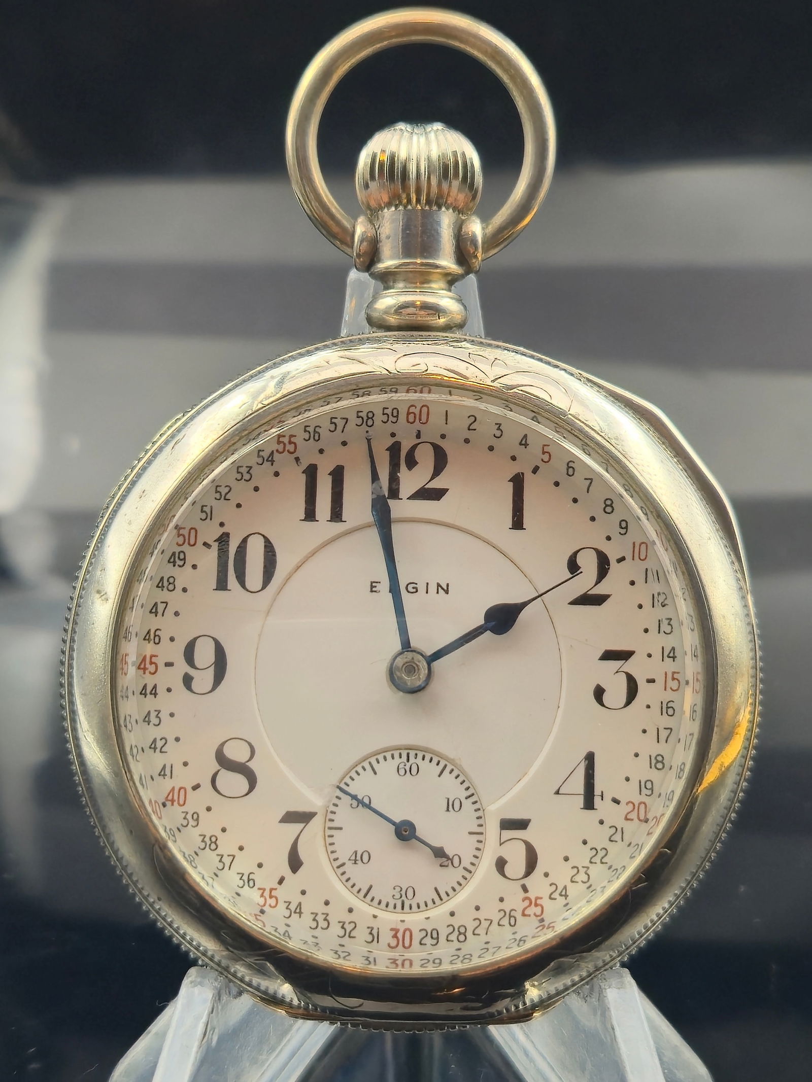 1900 Elgin Father Time 21J 18s RR Grade Pocket Watch in Dueber GF Hunter Case (1 of 9)