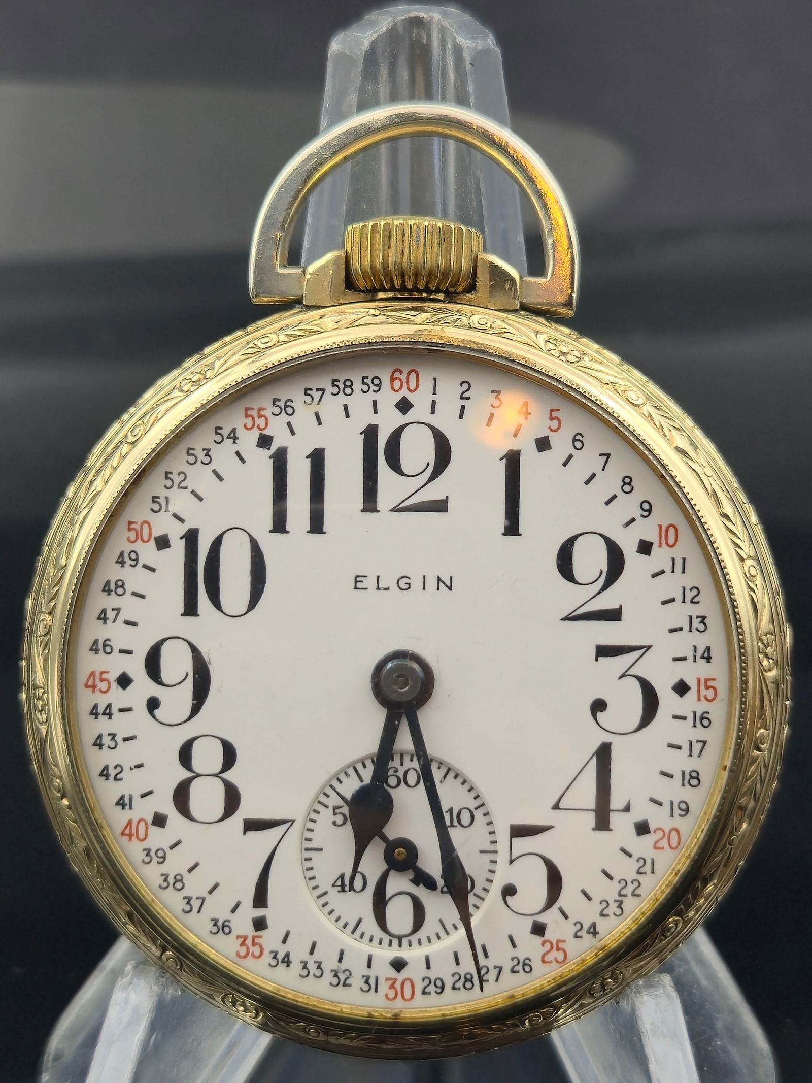 1917 Elgin B.W. Raymond 19J 16s RR Grade Pocket Watch in Stellar 10K RGP Case (1 of 10)