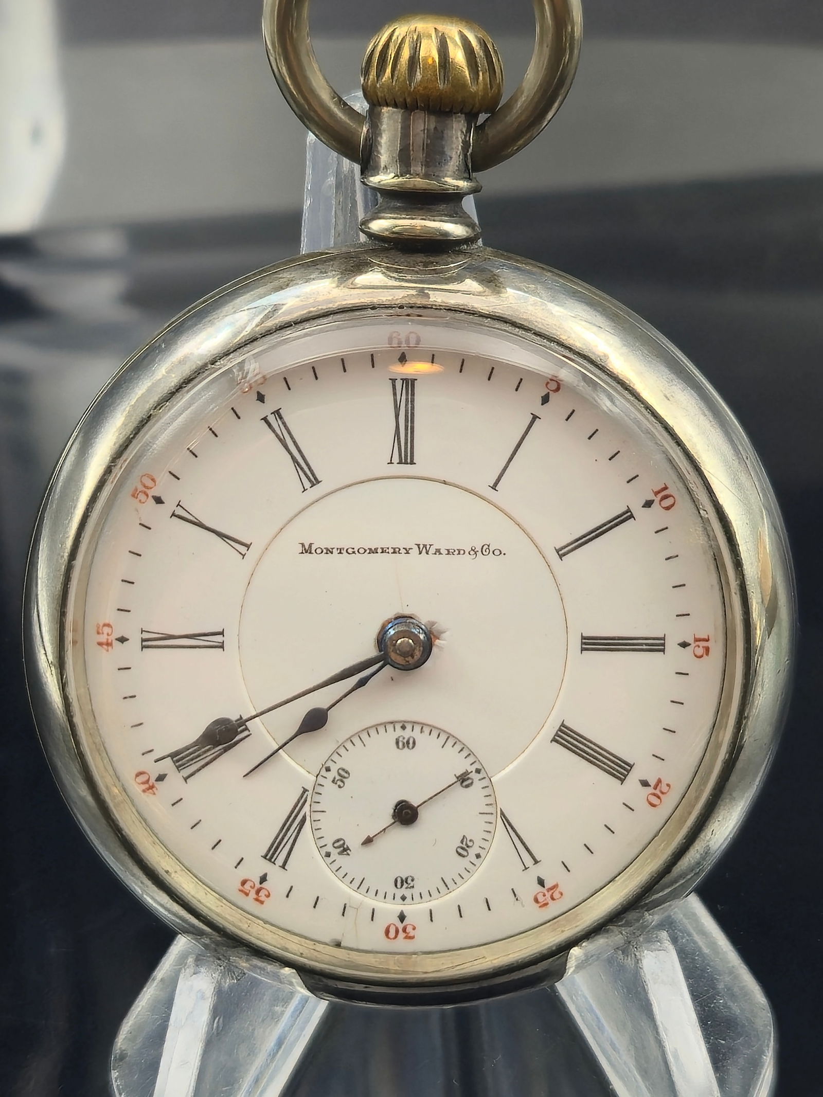 1898 Illinois 21J Grade 61 Montgomery Ward 18s Pocket Watch in Fahys Coin Silver Case (1 of 8)