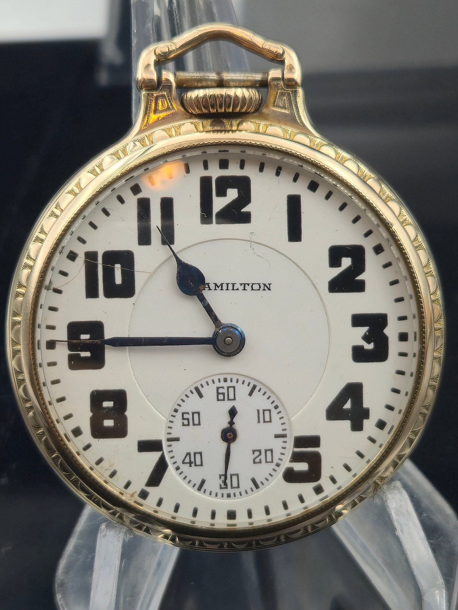 1927 Hamilton 992 21J Railroad Pocket Watch Wadsworth GF Case (1 of 9)