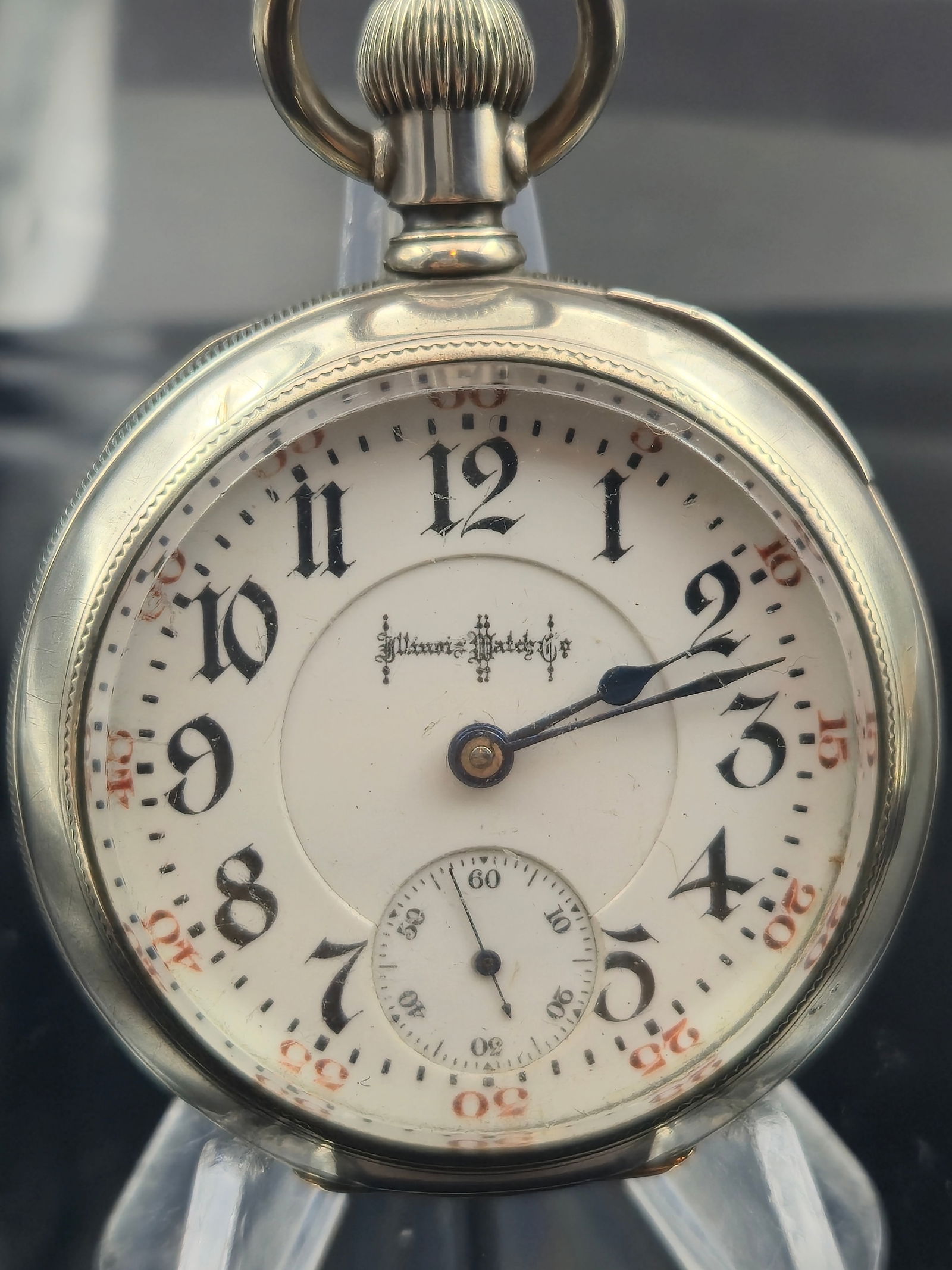 1905 Illinois Bunn Special 21J 18s Railroad Pocket Watch in Coin Silver Case (1 of 11)