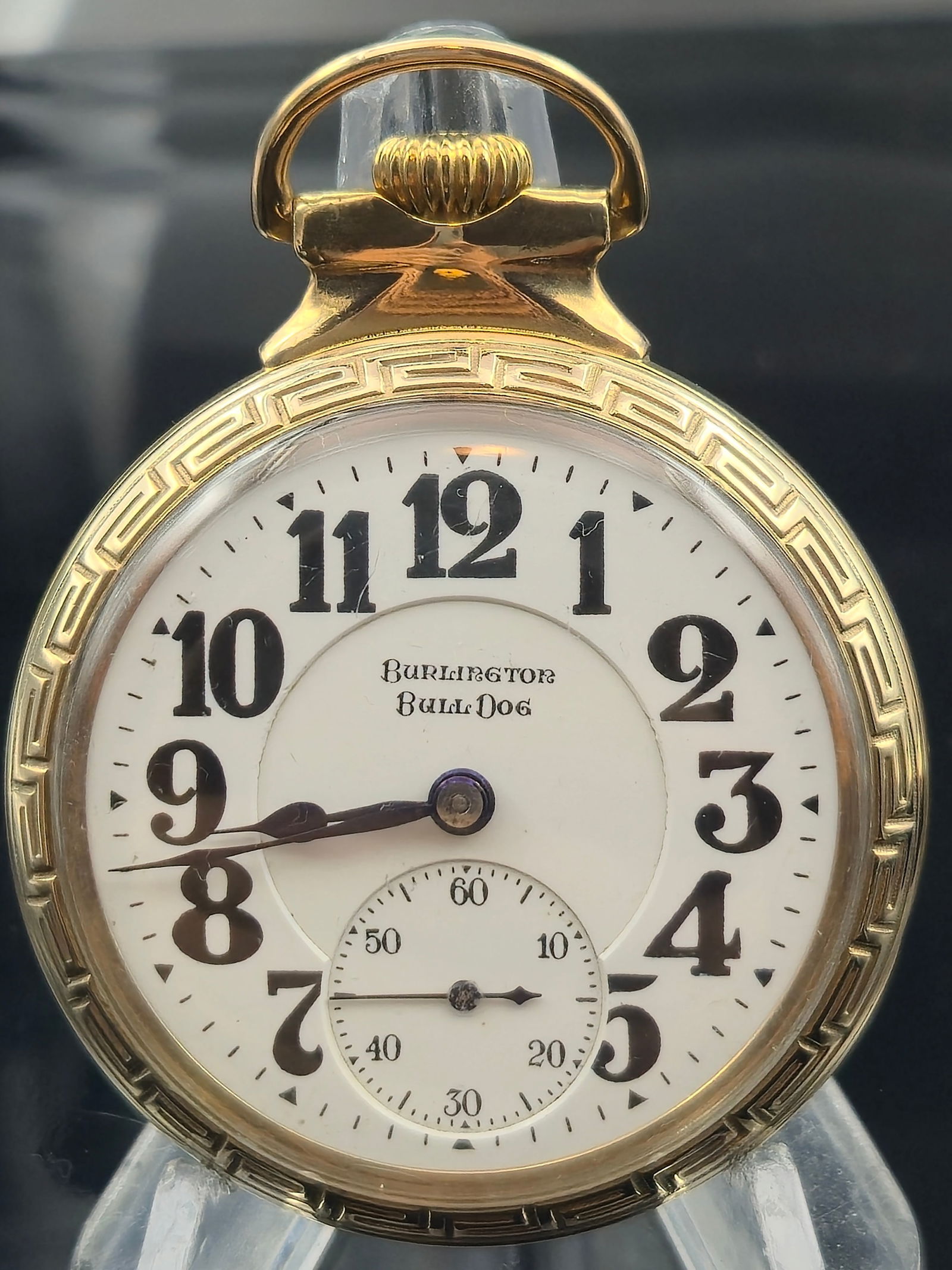 Illinois Burlington "Bulldog" 16s 21j Railroad Adj. Pocket Watch 1925 Gold-Filled #4605502 (1 of 12)