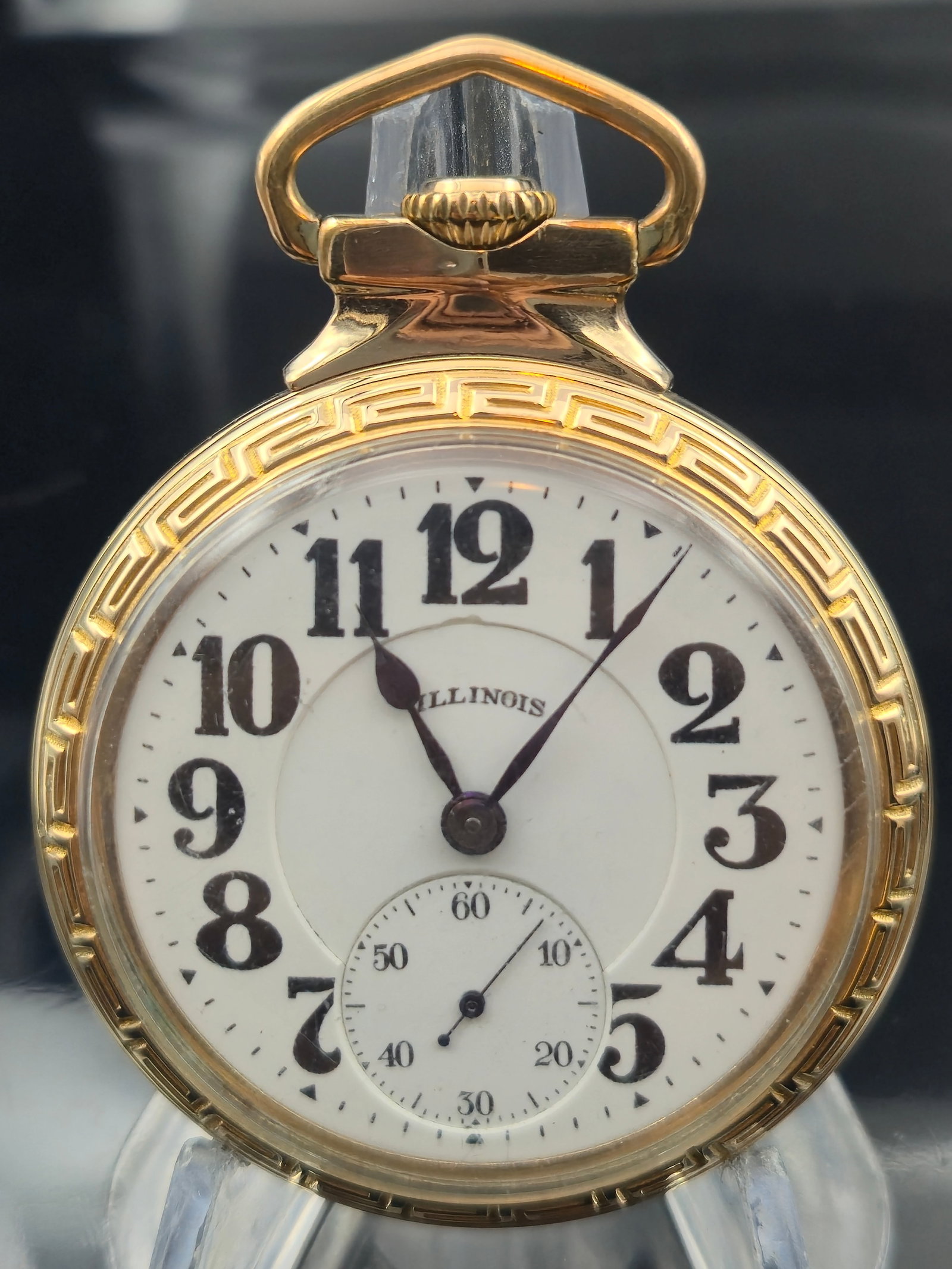 Illinois Bunn Special 60hr 21j Railroad Pocket Watch 1927 Nawco Case #4894695 (1 of 11)