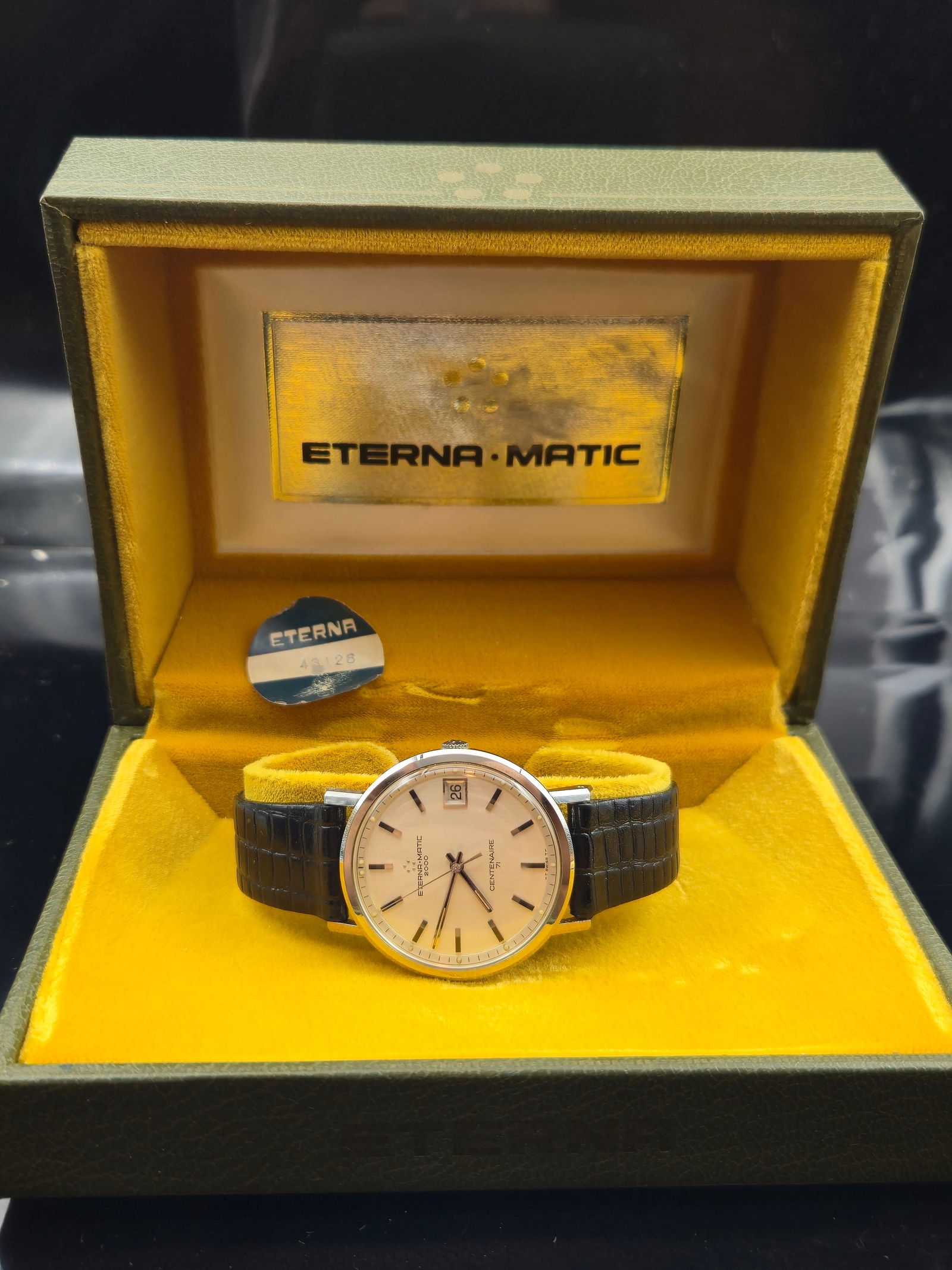 1970s Eterna-Matic 2000 Centenaire 71 Automatic 36mm NOS Full Set (1 of 13)