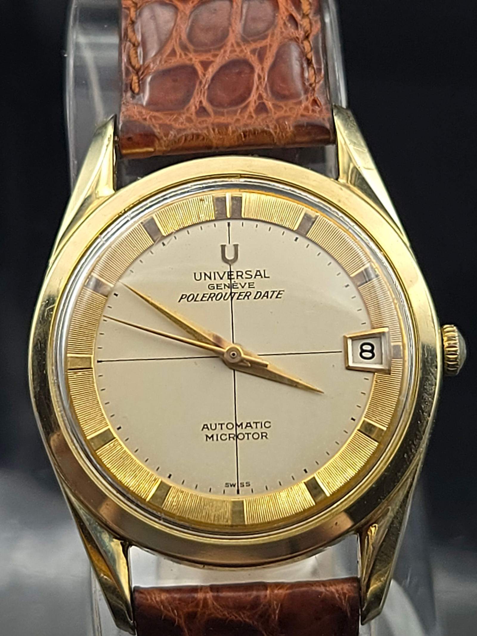 1960s Universal Genève Polerouter Date Gold-Filled Orig. Band (1 of 12)