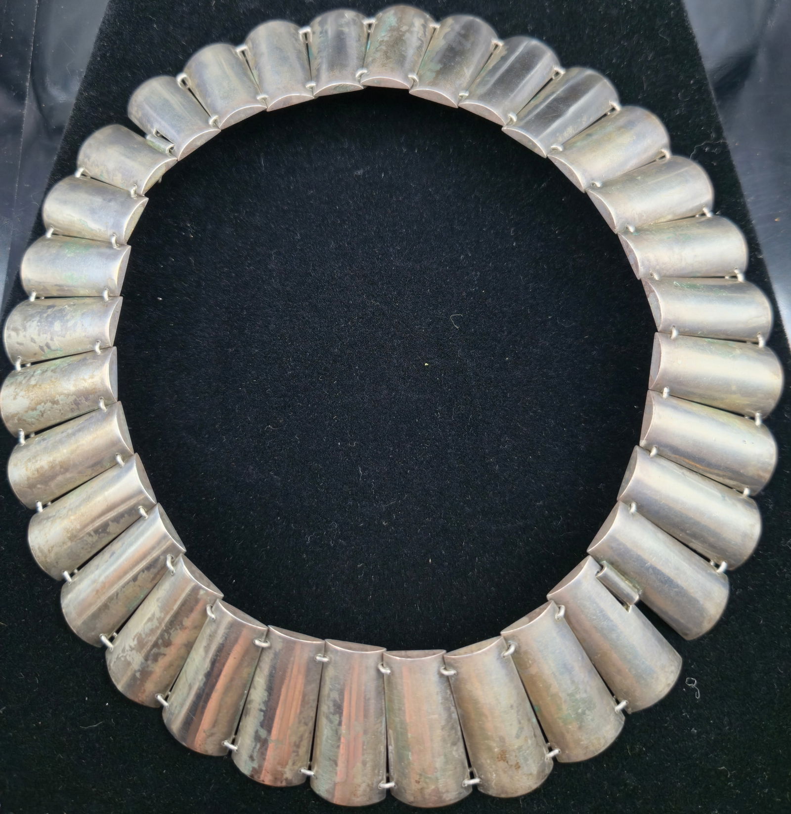 Fred Davis Sterling Collar Necklace, 151g, Modernist c.1930s–40s (1 of 8)