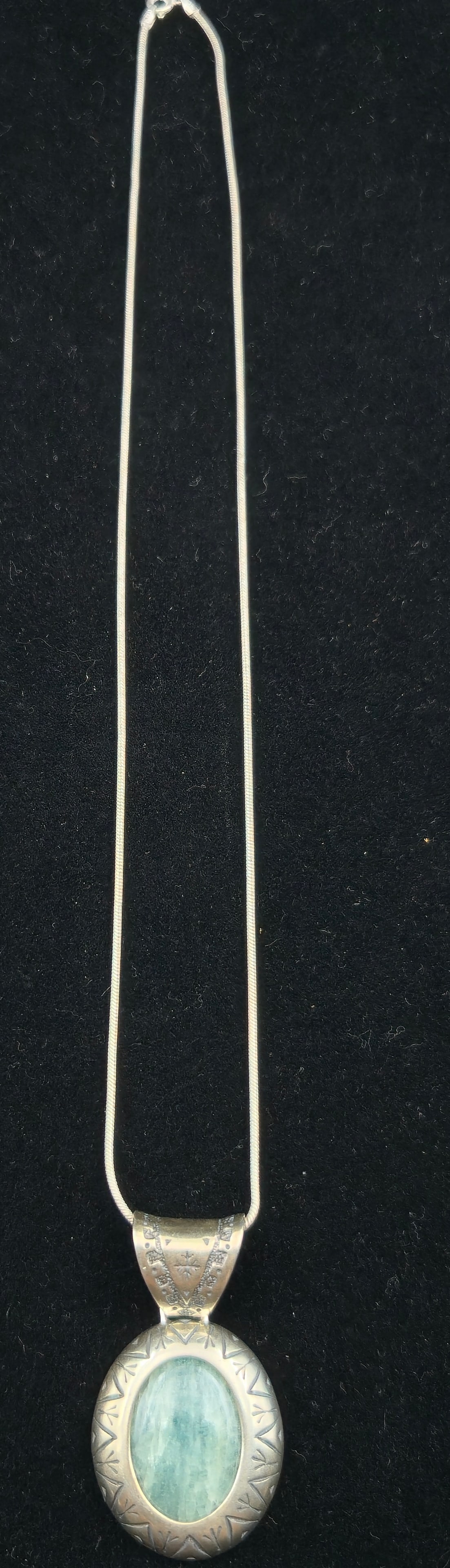 Carolyn Pollack Relios Sterling Pendant Necklace, Aquamarine Cabochon (1 of 8)