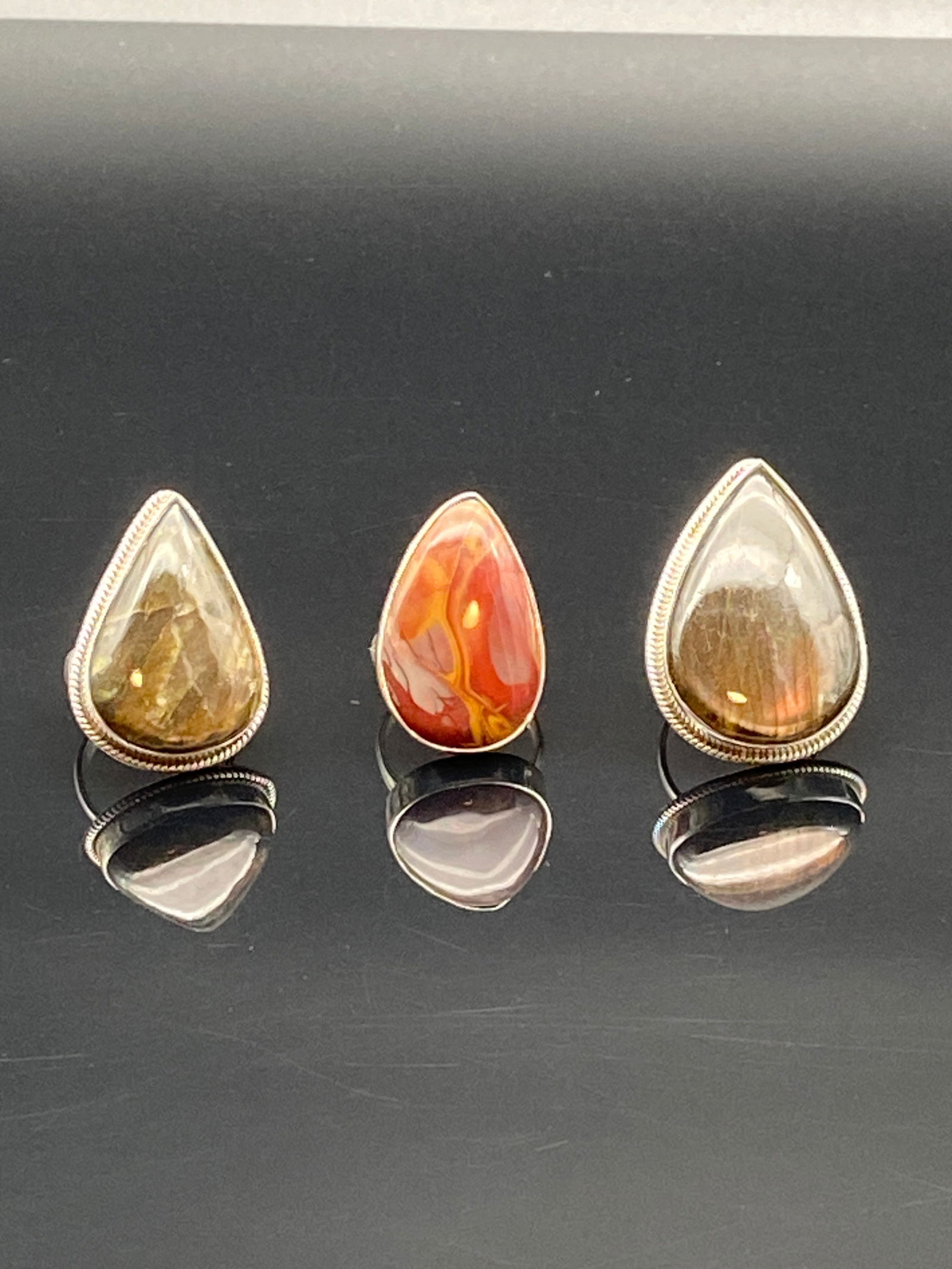 Three Sterling Silver Gemstone Rings (1 of 9)