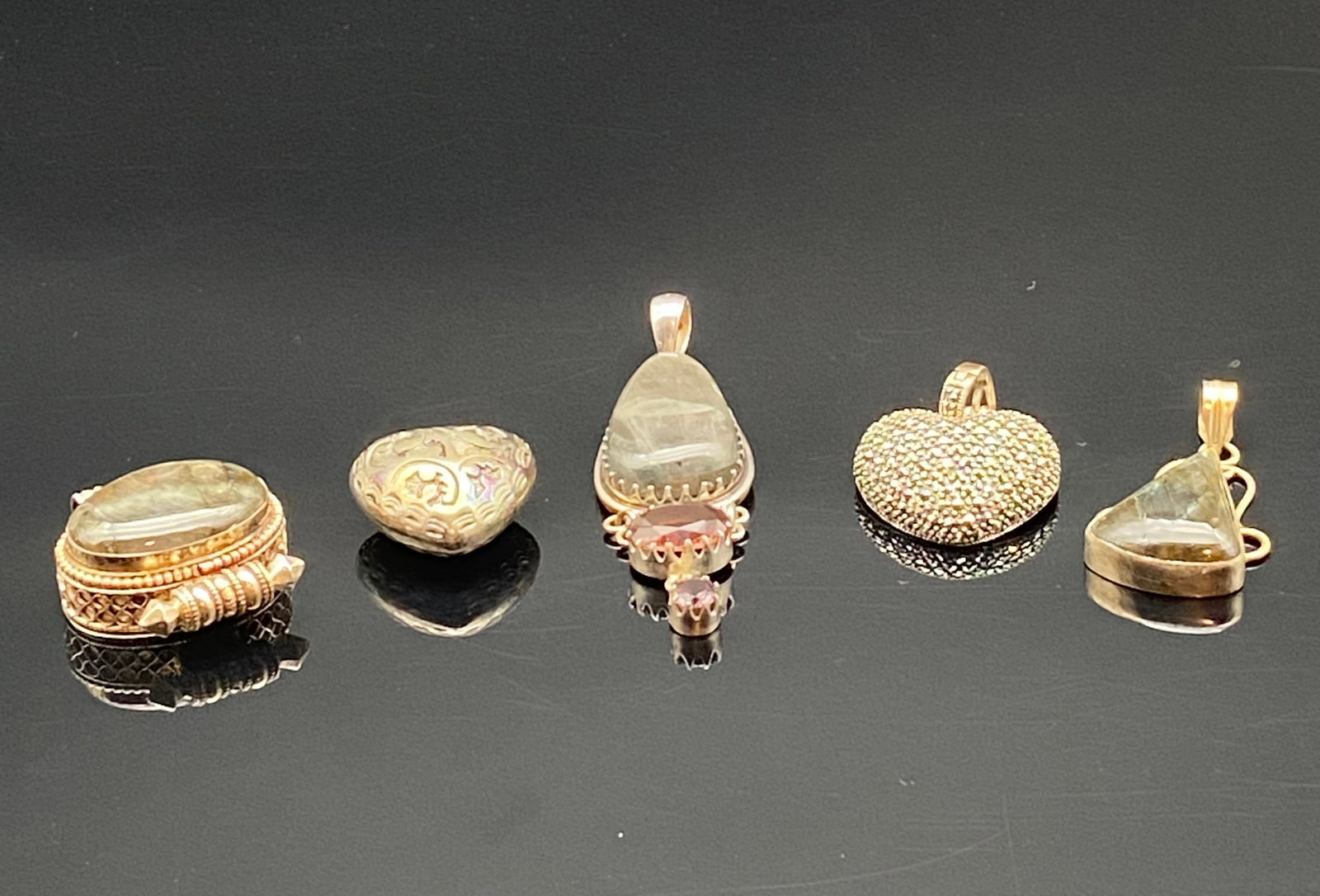 Sterling Silver Pendants – Labradorite, Heart & Ornate Designs (1 of 8)