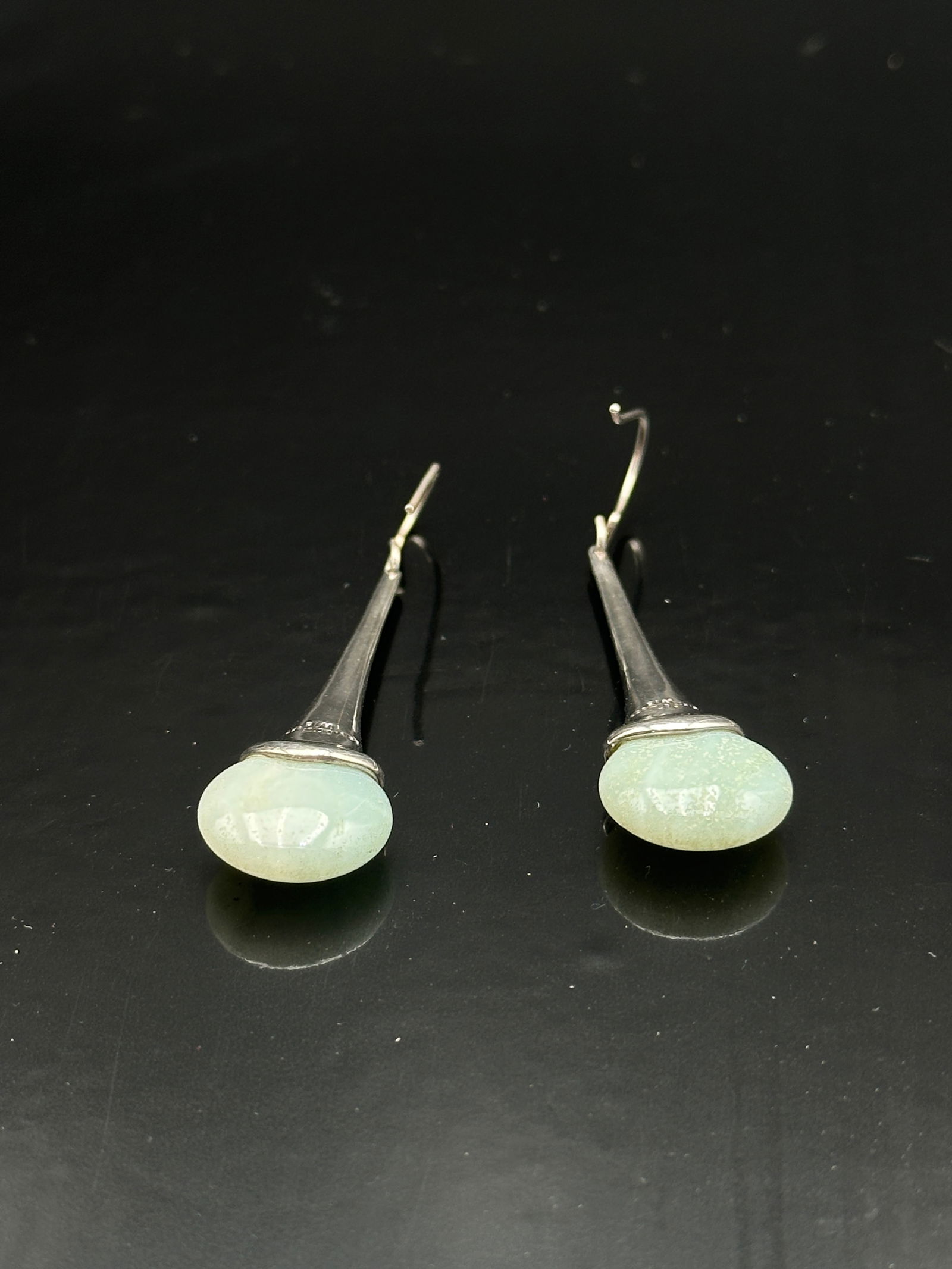 Robert Lee Morris (RLM) Sterling Silver & Green Aventurine Dangle Earrings – Mexico (1 of 5)