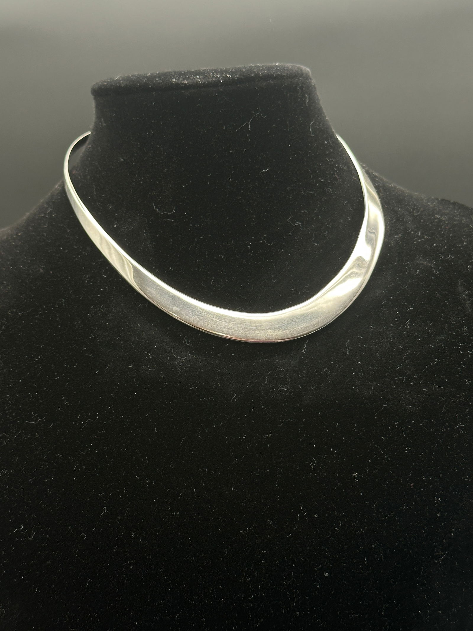 Mexican Sterling Silver Collar Necklace, Marked CII 925 (1 of 7)