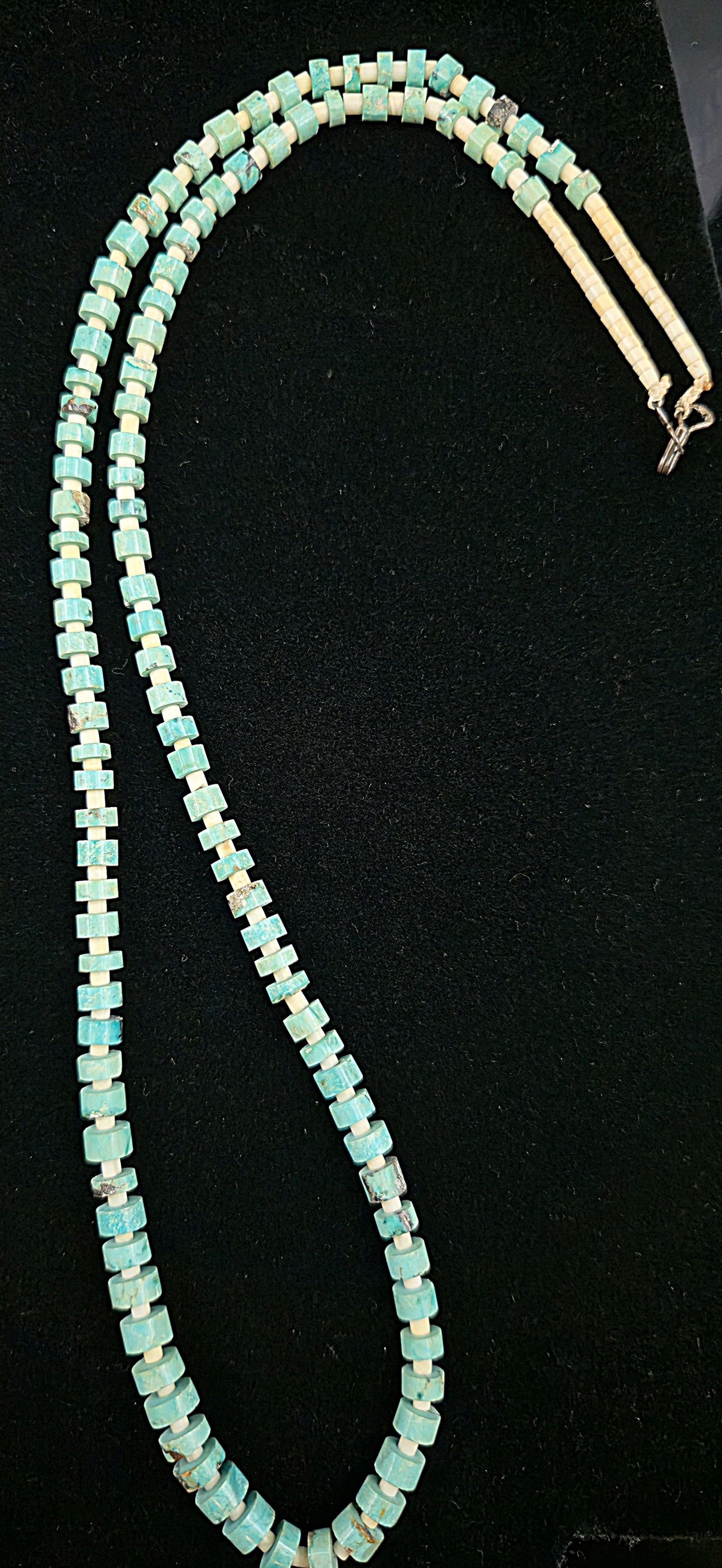 Vintage Santo Domingo Turquoise & Shell Heishi Necklace (1 of 7)