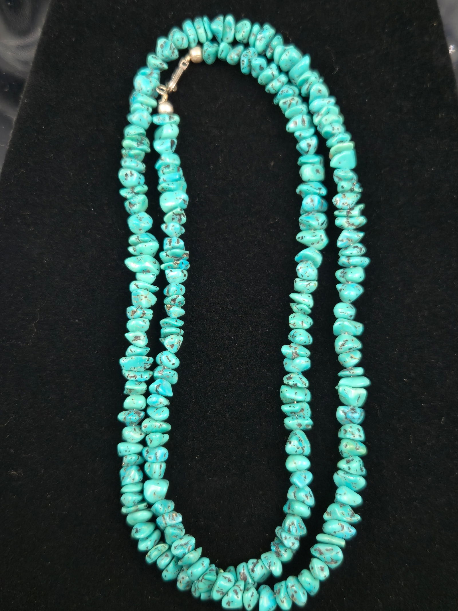 56.8g Vintage Southwestern Turquoise Nugget Bead Necklace (1 of 5)