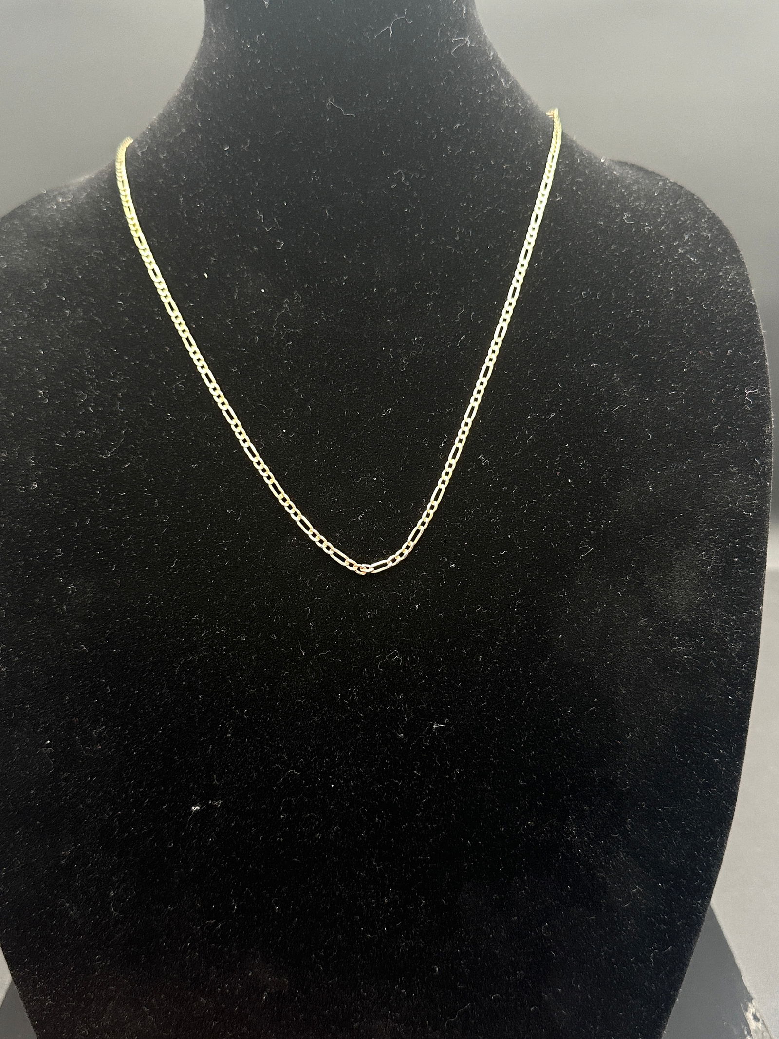 Italian Sterling Silver 925 Gold-Plated Figaro Chain Necklace (1 of 8)