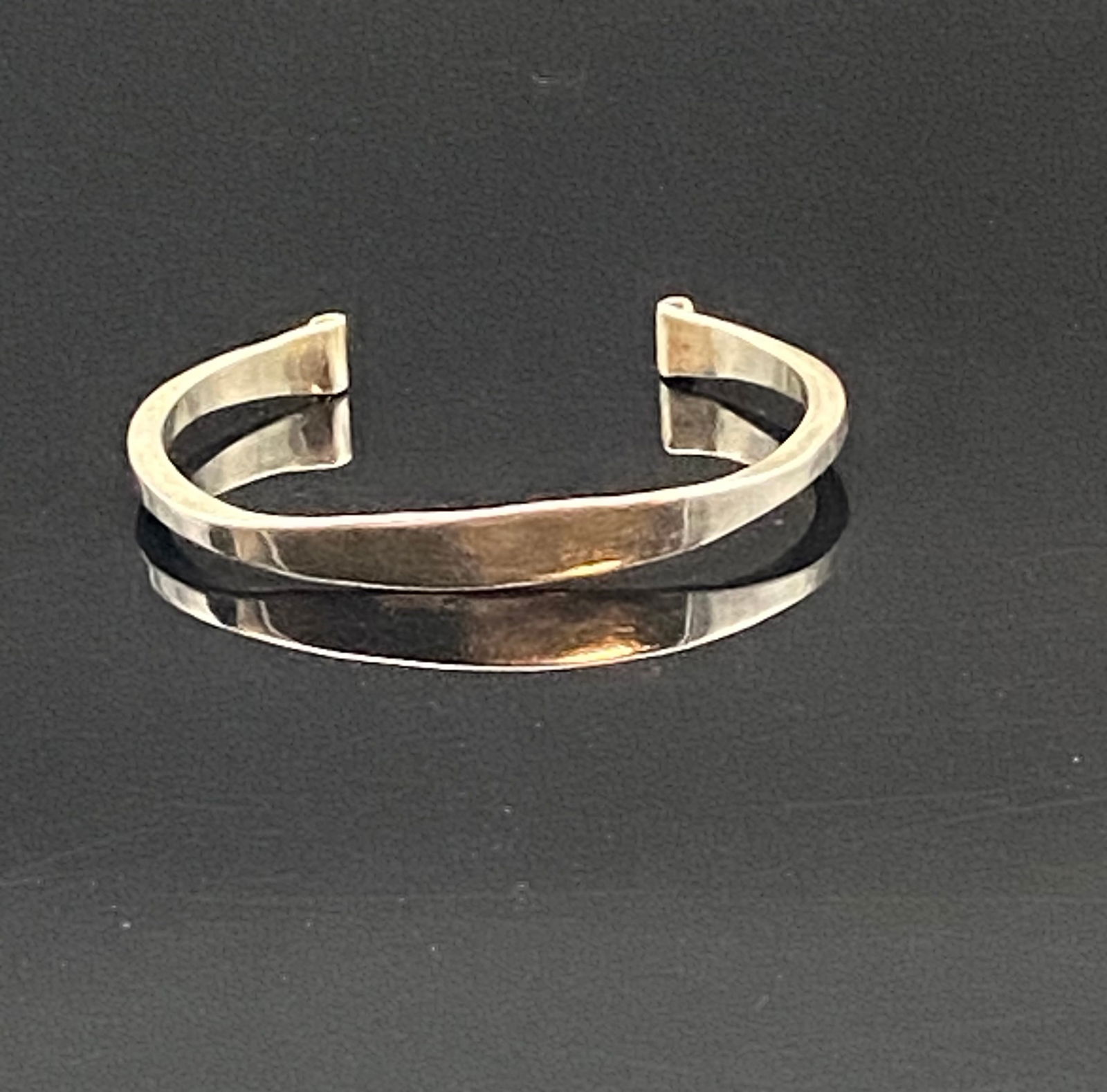 Mexican Sterling Silver Minimalist Cuff Bracelet (Taxco) (1 of 5)