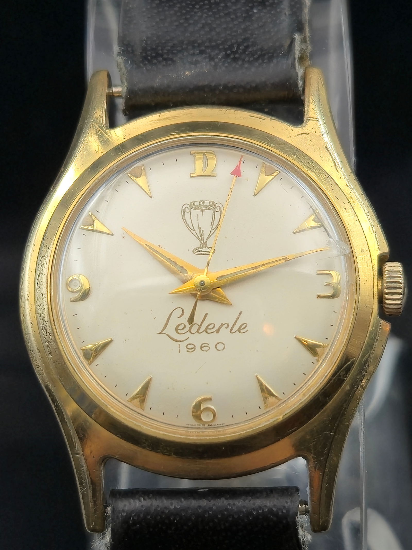 1960 Lederle Swiss Nastrix 25J Automatic Award Watch, 32.8mm (1 of 9)