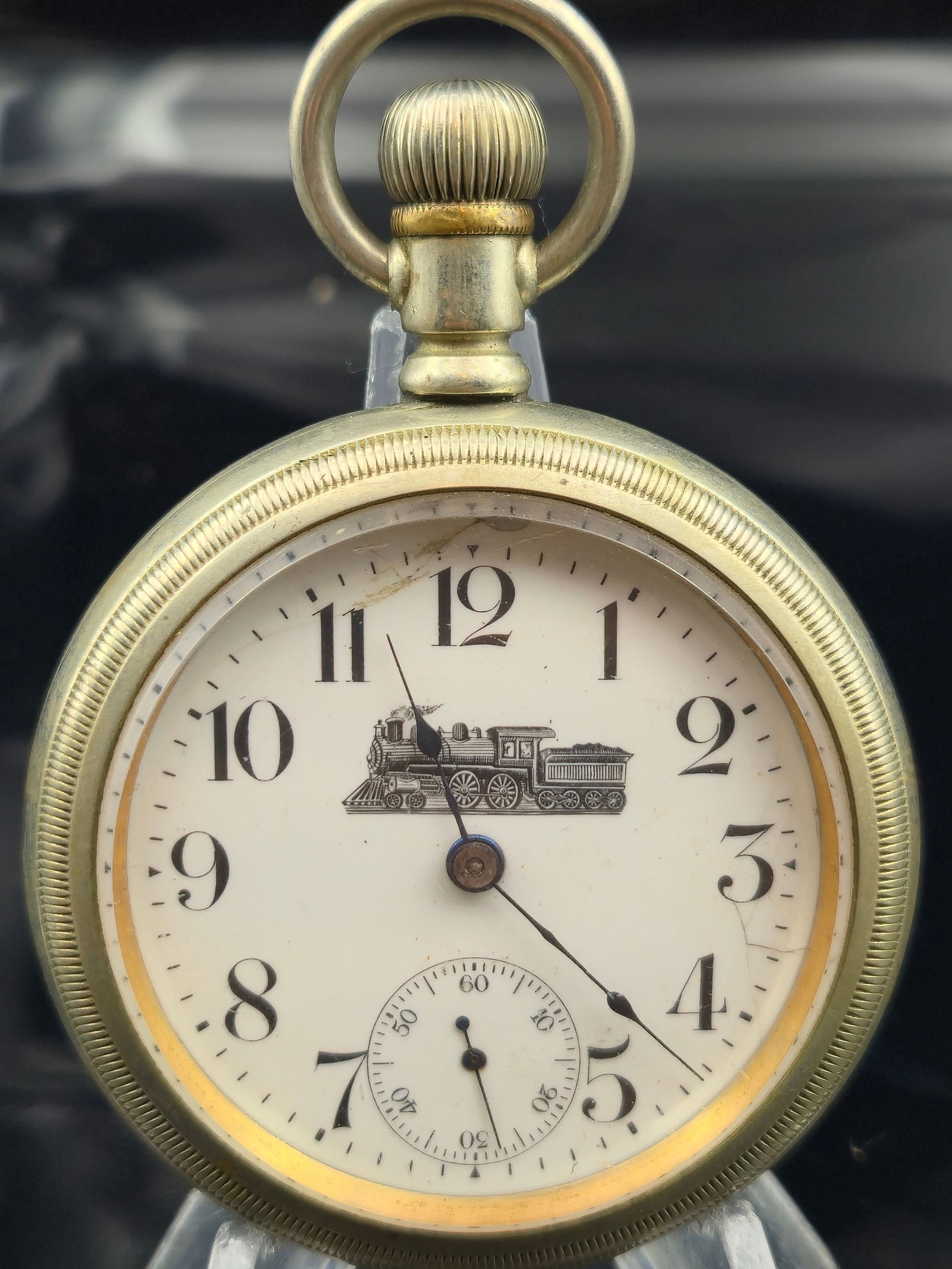 1907 New York Standard Grade 65 18s 7J “Locomotive Dial” Pocket Watch (1 of 5)