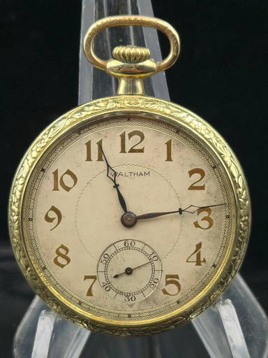Antique Awc Pocket Watch Vintage 16-Size Gold Filled Antique