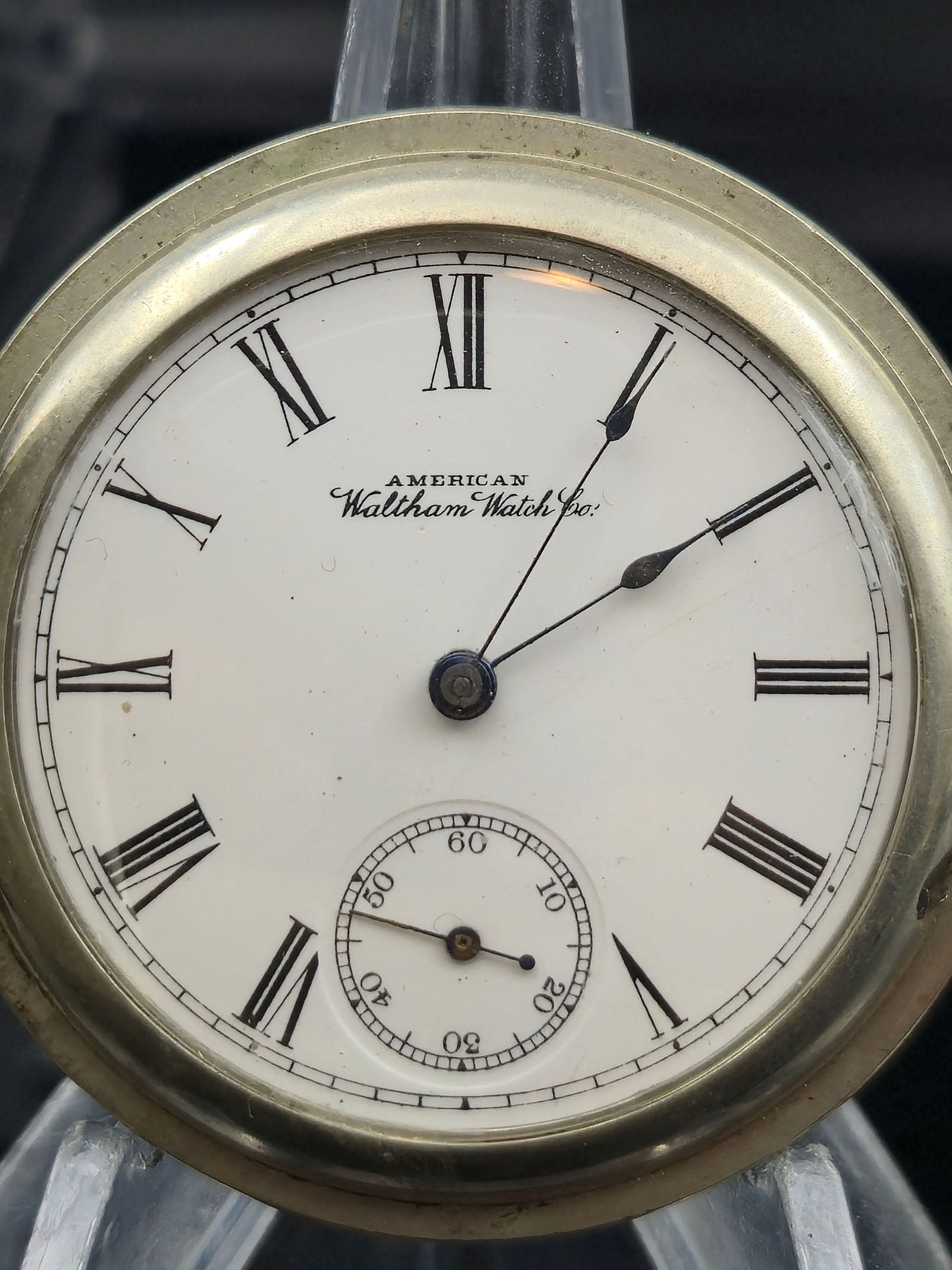 1892 Waltham Bond St. 14s 7J Pocket Watch in Rare Screw Back & Bezel Hunter Case, Running (1 of 11)