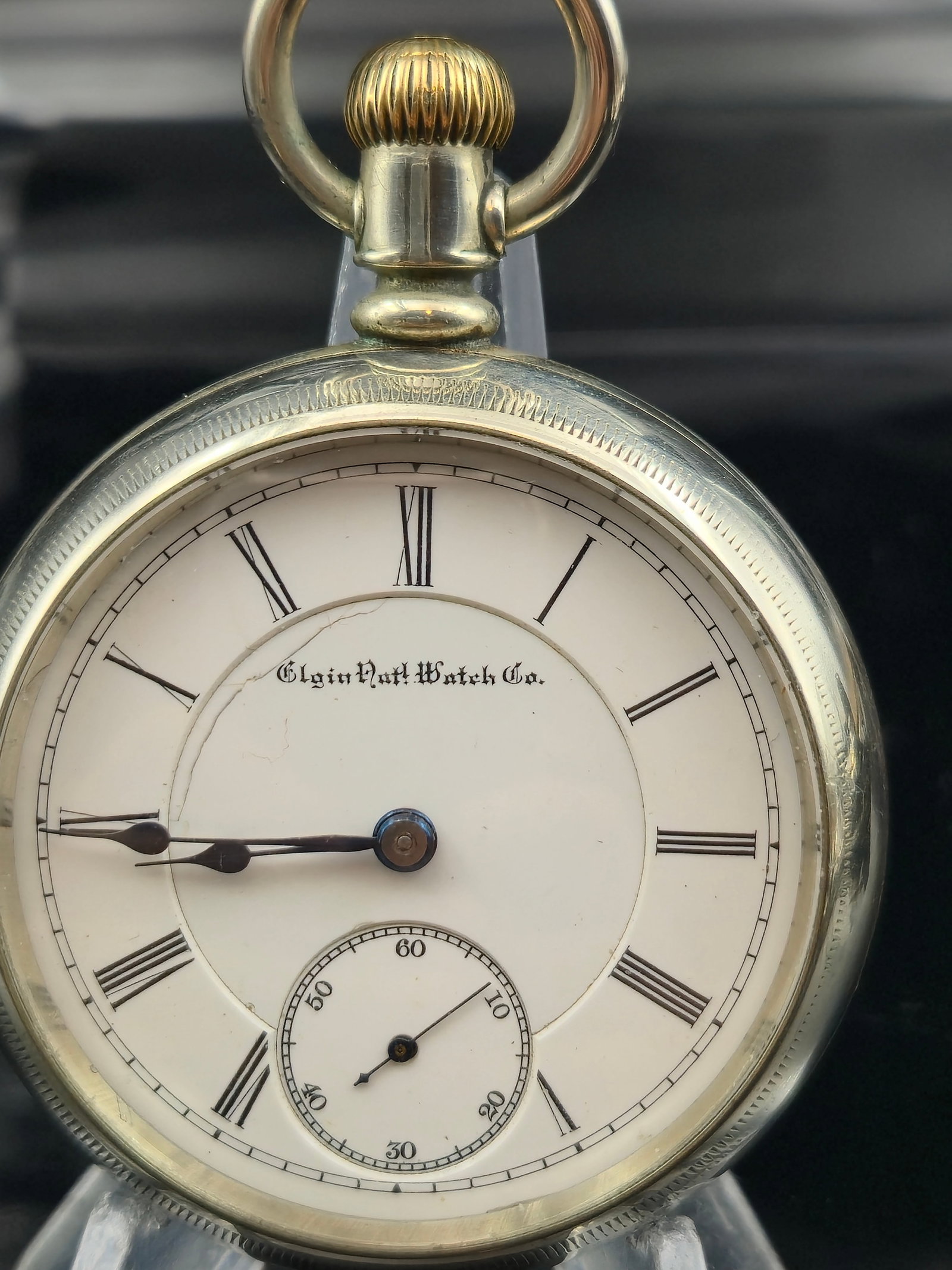 1896 Elgin 18s 17J Grade 166 Railroad Pocket Watch in Fahys Oresilver Case Running (1 of 7)