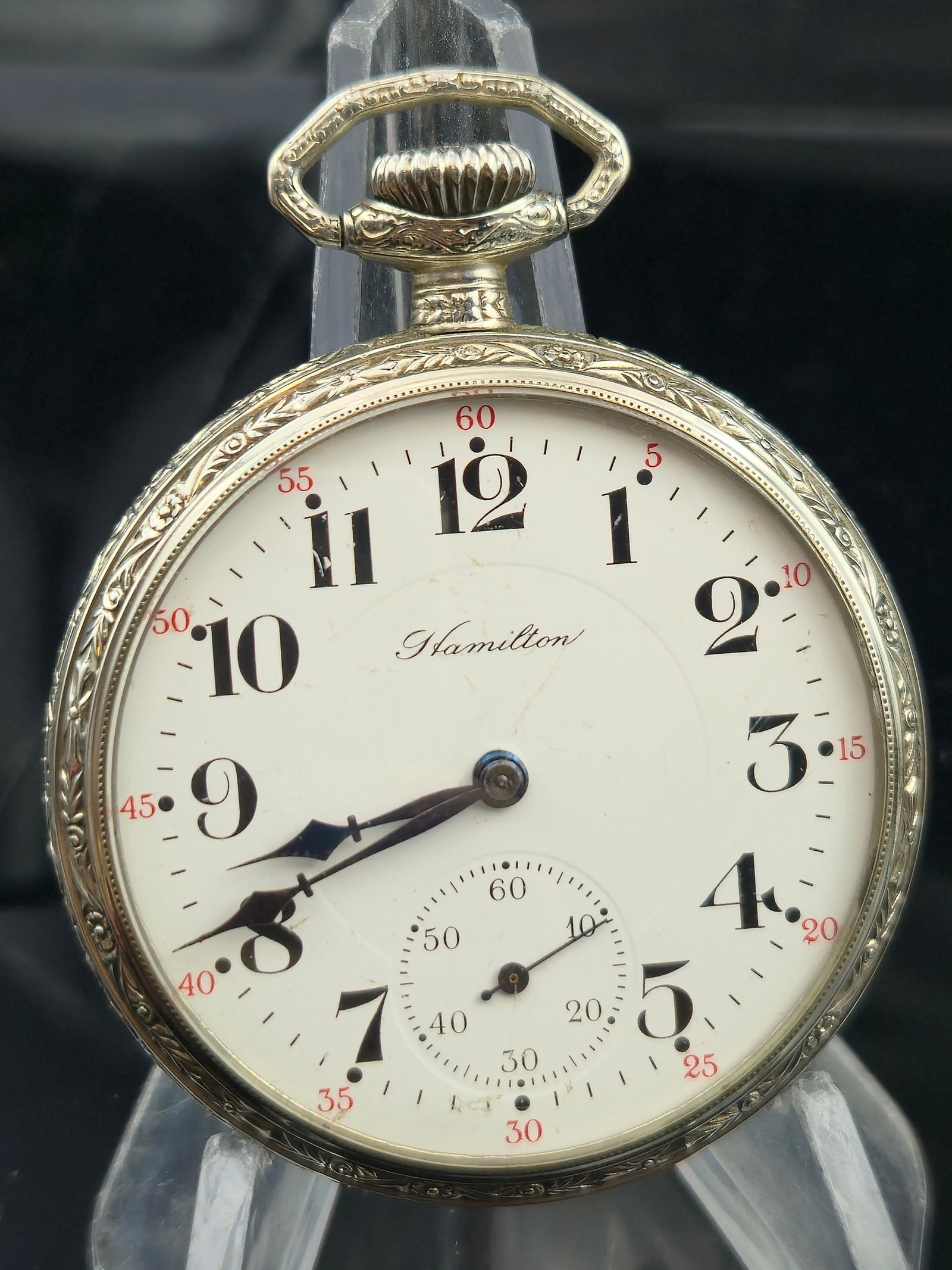 1918 Hamilton 992 21J 16s Railroad Grade Pocket Watch Star Case RUNNING (1 of 8)