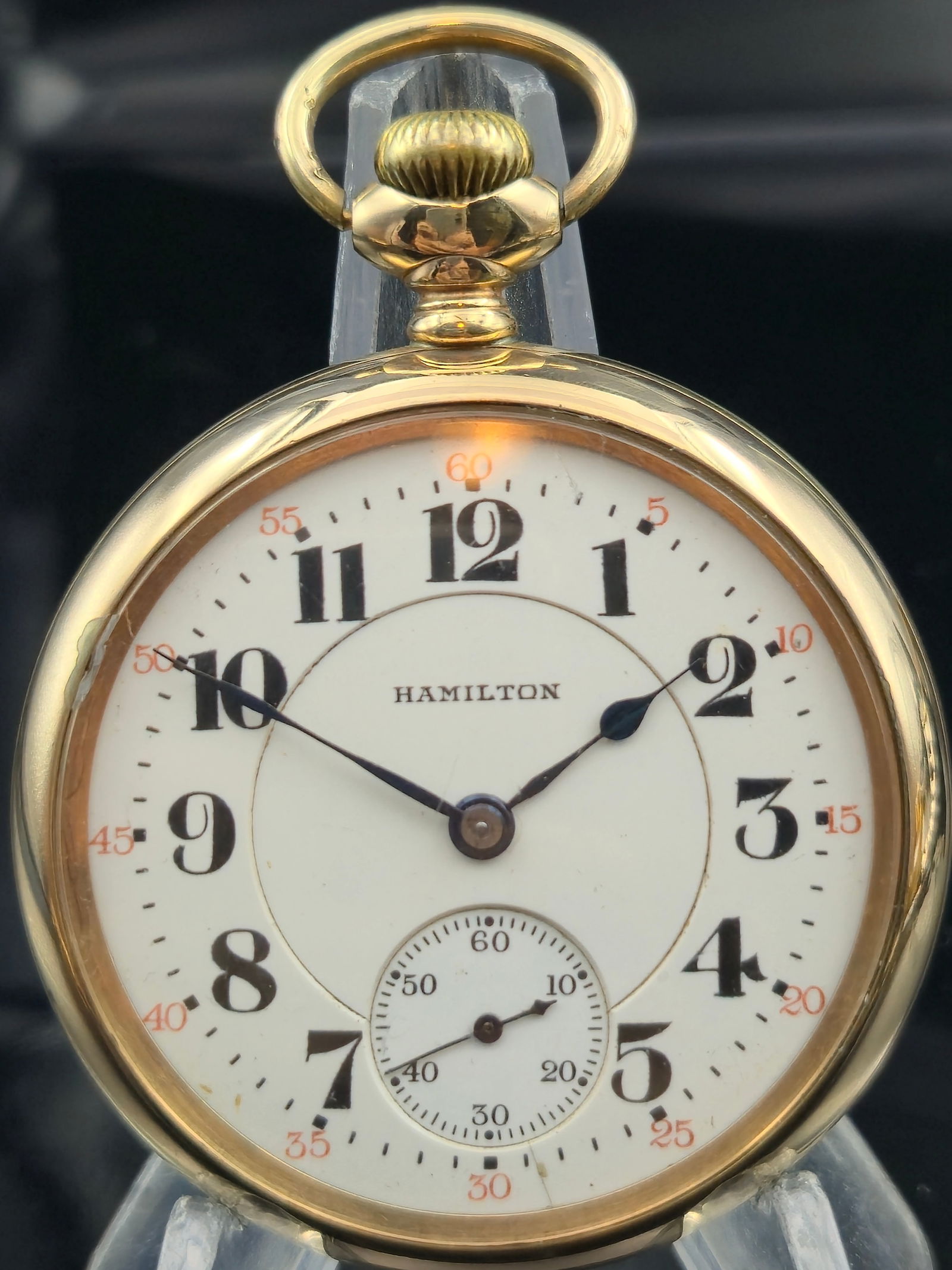 1921 Hamilton 992 16s 21J Railroad Grade Pocket Watch Ball Model GF Case RUNNING (1 of 9)