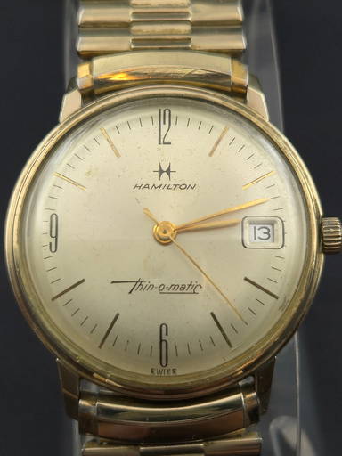 Hamilton 10kt Rgp Bezel Mens Wrist Watch