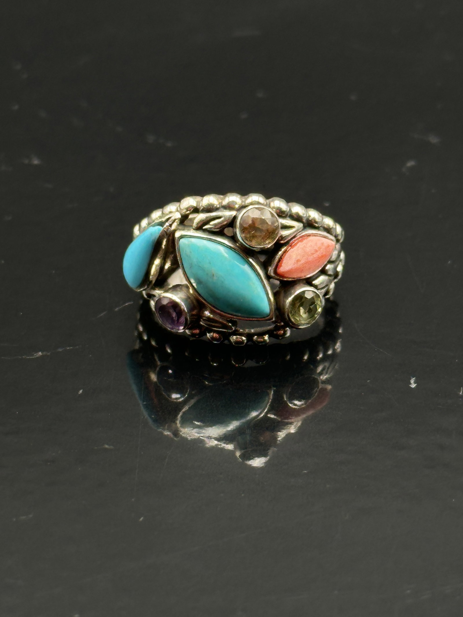 Carolyn Pollack 925 Sterling Silver Multi-Gemstone Ring (1 of 8)