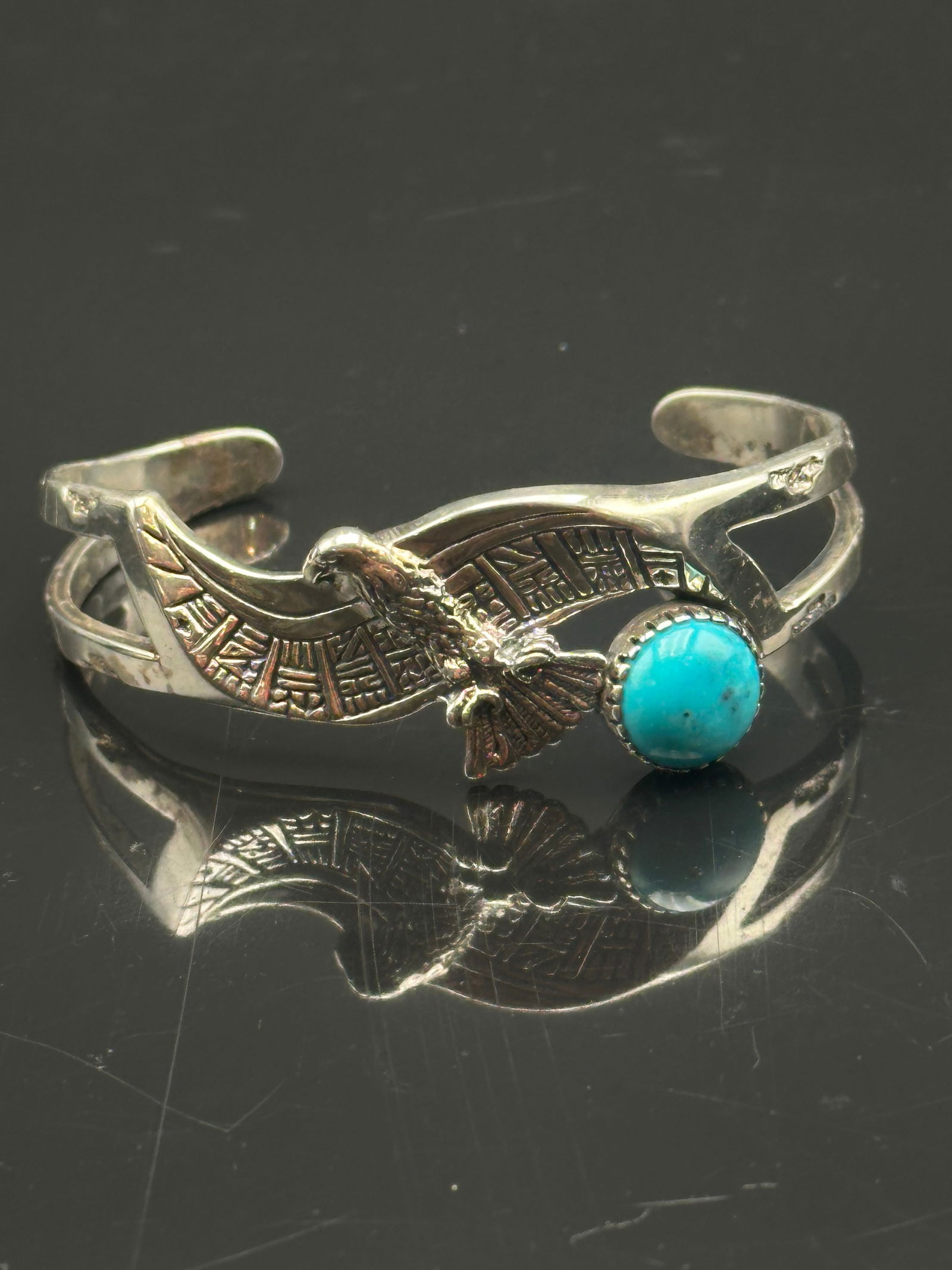 RMT (Roderick M. Tenorio) Sterling Silver Turquoise Eagle Cuff — Relios/Carolyn Pollack (1 of 9)