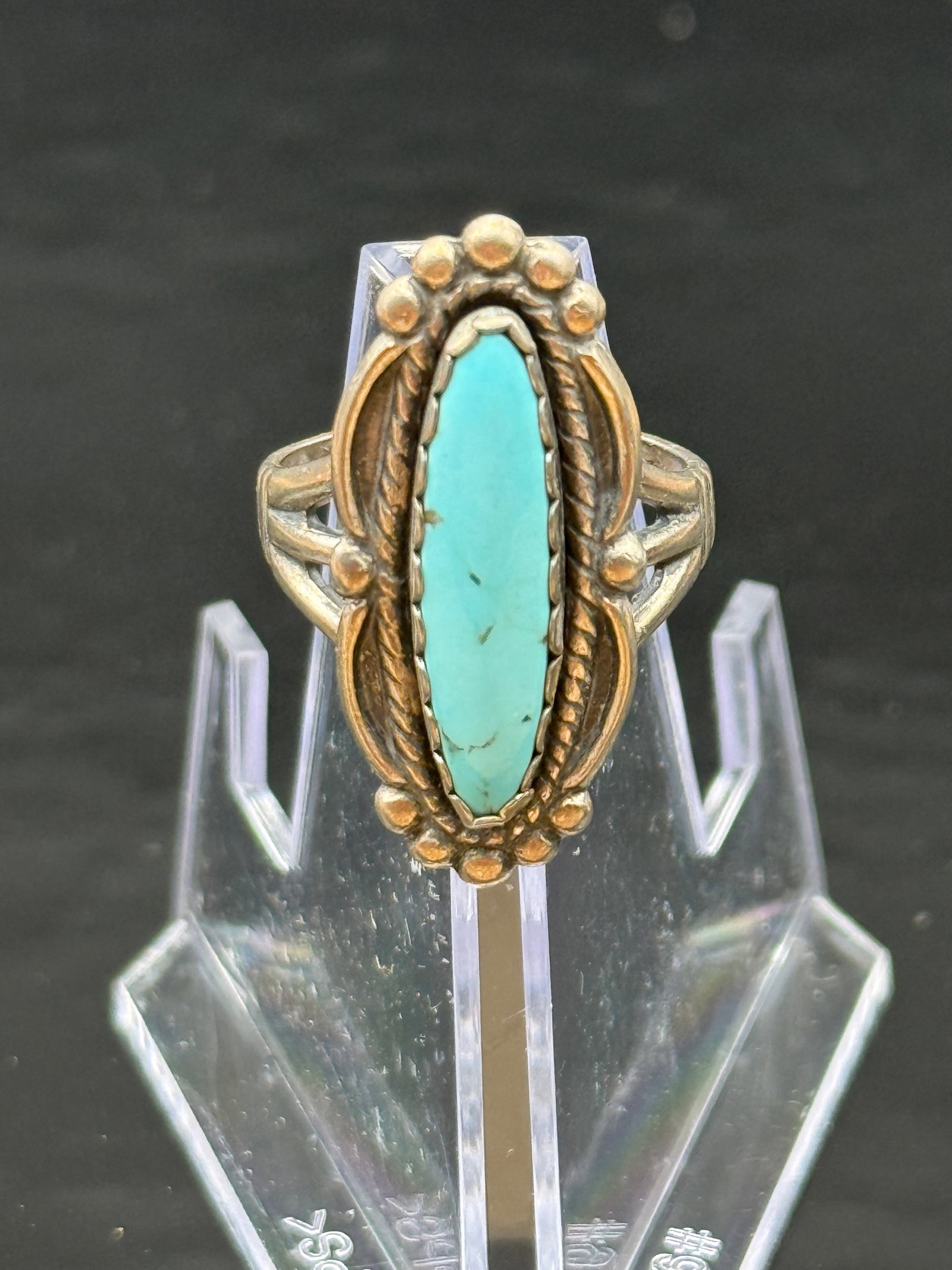 925 Signed Maisel's Trading Turquoise Ring, Size 8.5: 925 Signed Maisel's Trading Turquoise Ring, Size 8.5, and the details you've provided are very specific, pointing to a vintage and collectible piece of Native American jewelry.