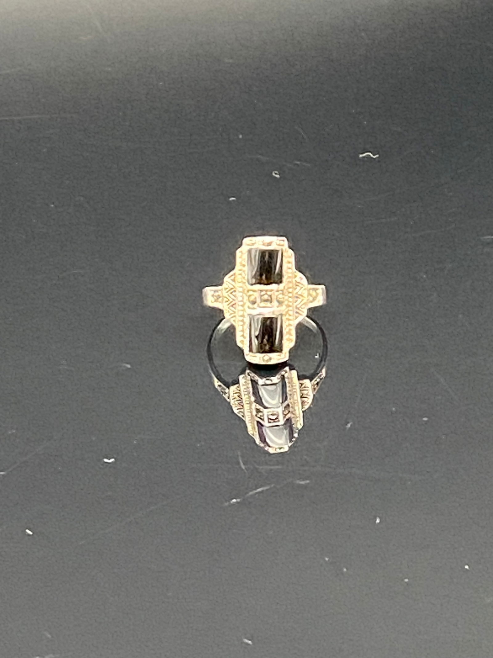 Vintage Sterling Black Onyx Ring (1 of 5)