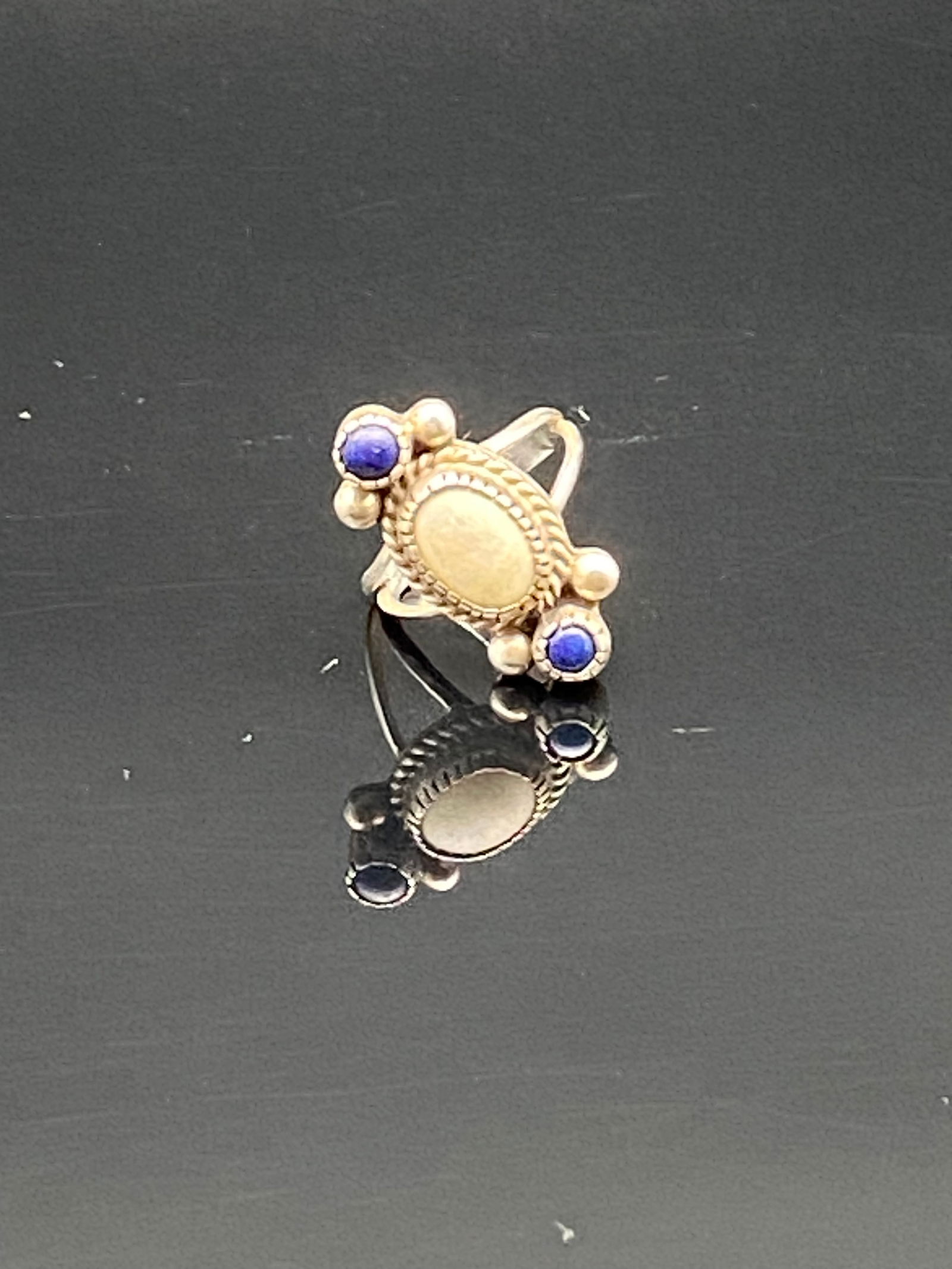 Vintage Sterling Silver Ring with Blue Stones (1 of 5)