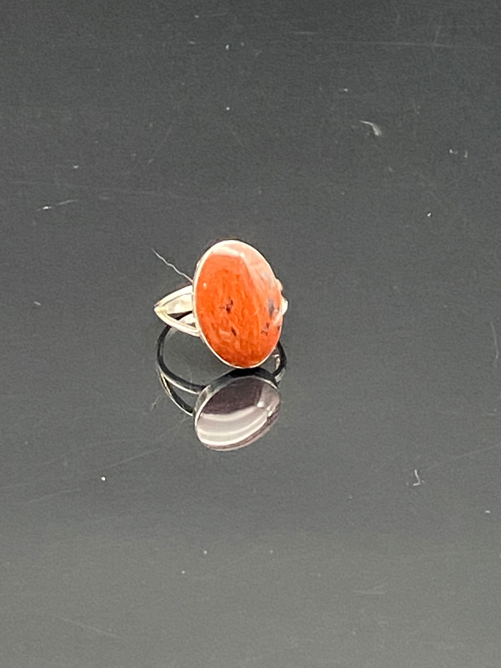 Vintage Mexican Sterling Silver Red Jasper Ring (1 of 6)