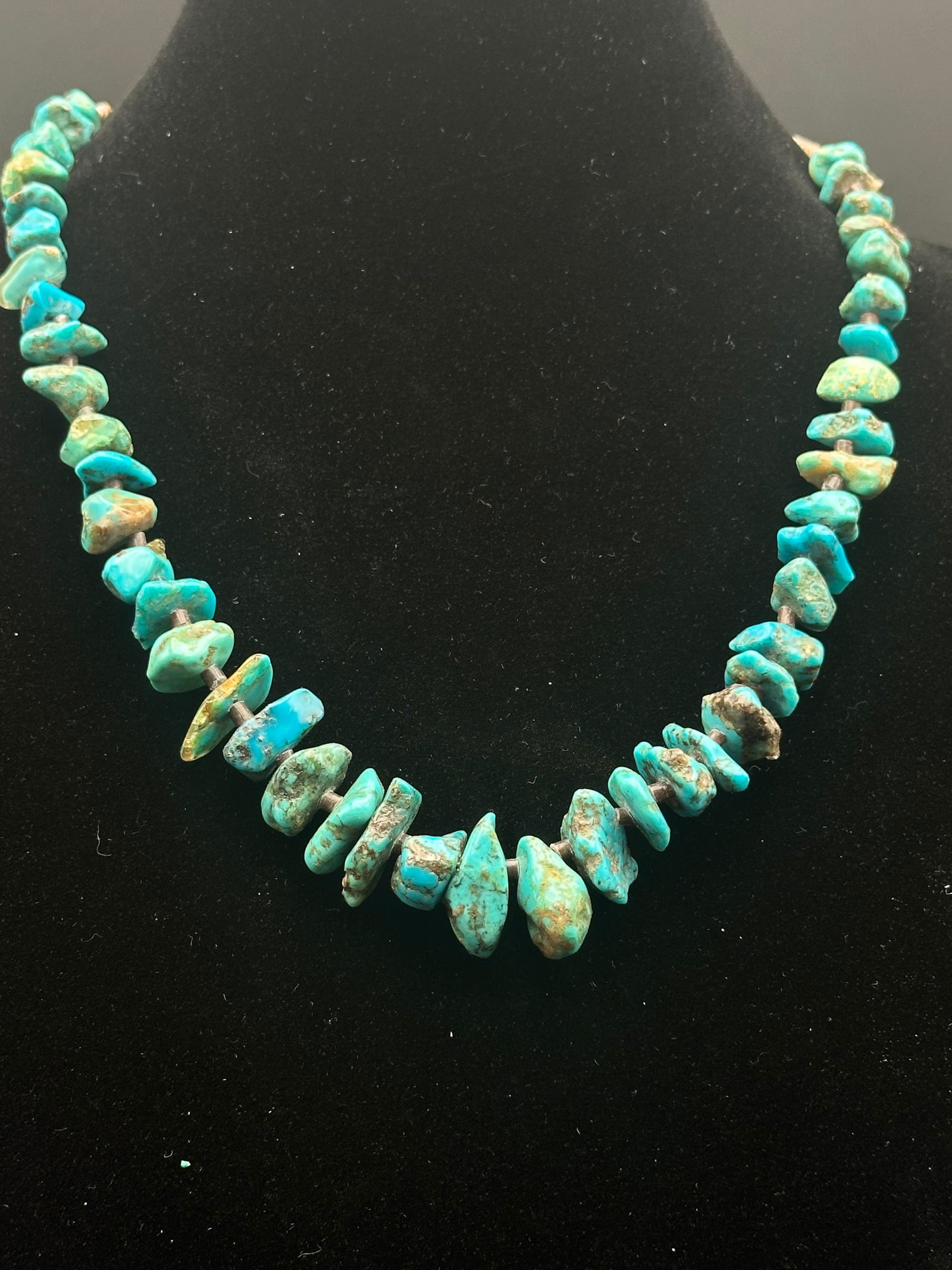Natural Turquoise Nugget Bead Necklace (1 of 7)