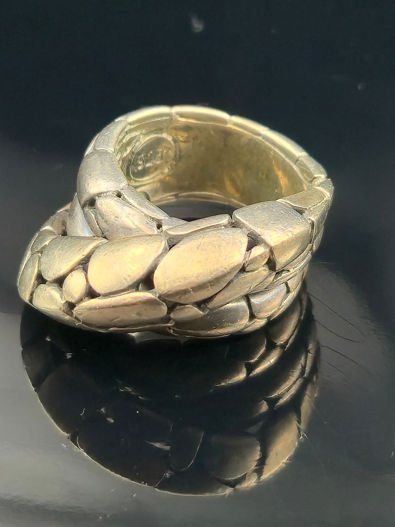 Carolyn Pollack Sterling Silver 925 Bold Textured Wrap Statement Ring Sz 7 Heavy Designer Relios 15. (1 of 8)