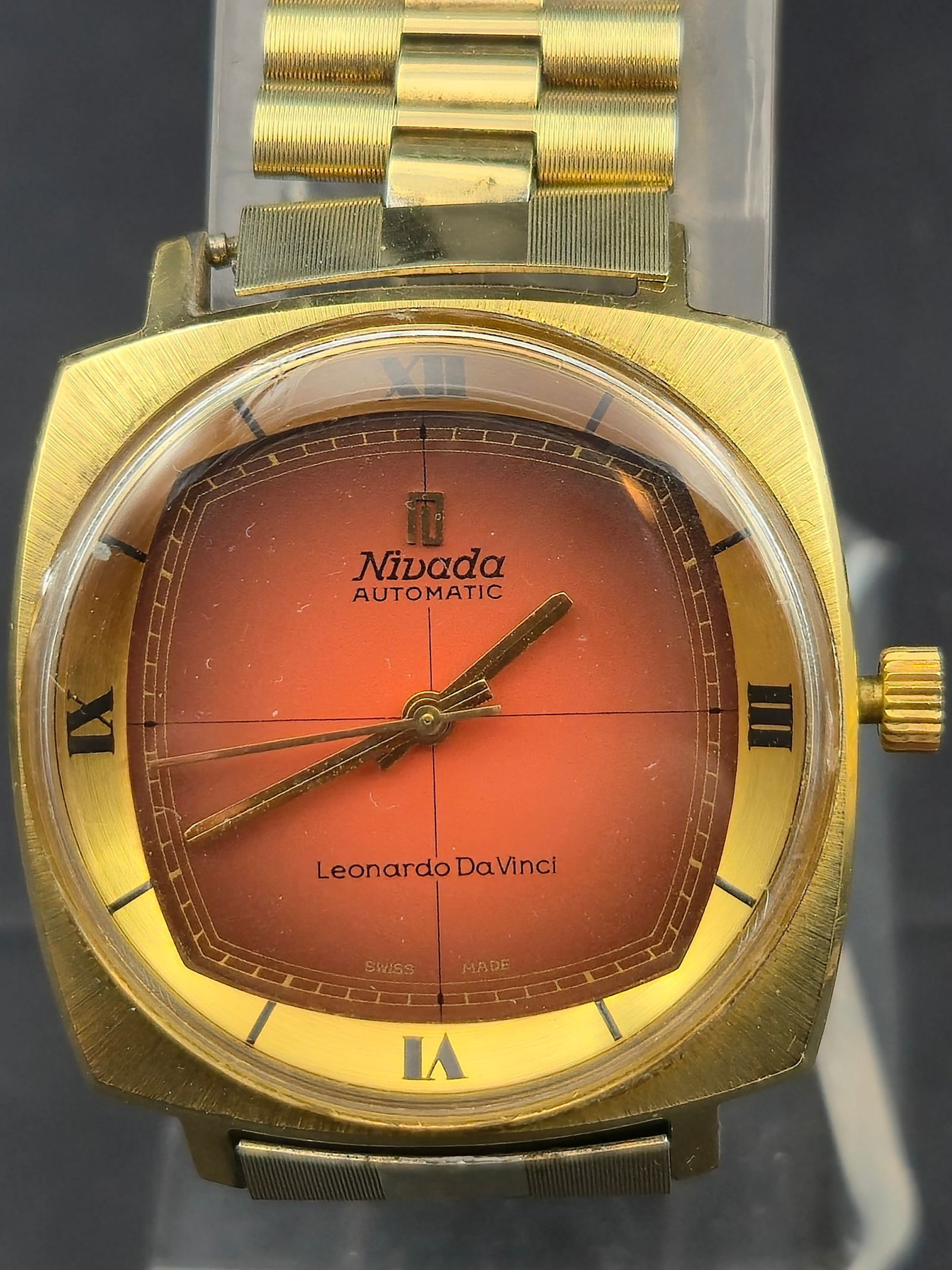 1970s Nivada Leonardo Da Vinci 36mm Gold-Plated Automatic 25 Jewels ETA 2770 (1 of 10)