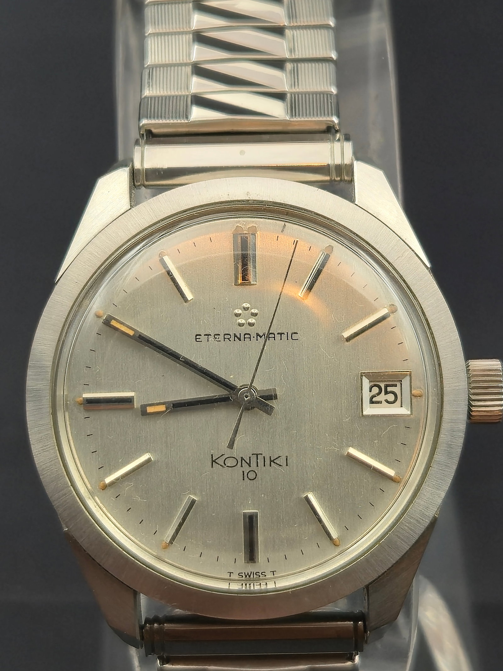 1960s Eterna-Matic KonTiki 10 Stainless 36mm Men’s Watch, Cal. 1489K 17J Automatic Date, Running (1 of 11)